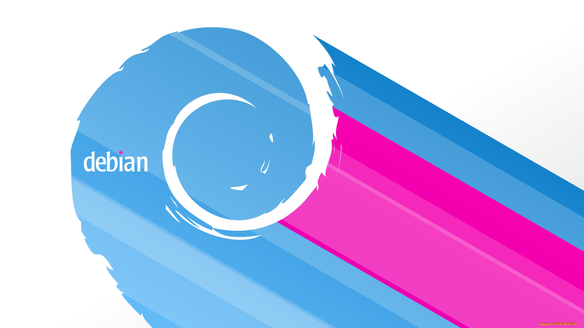 компьютеры, debian, фон, логотип