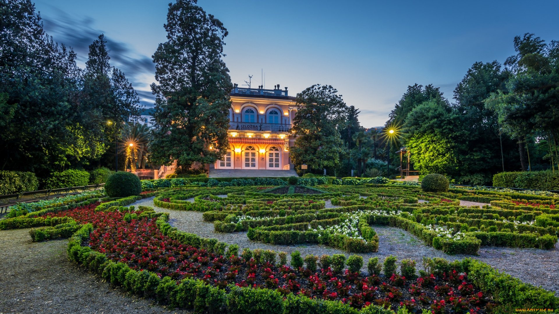 opatija, города, -, улицы, , площади, , набережные, площадь, клумба