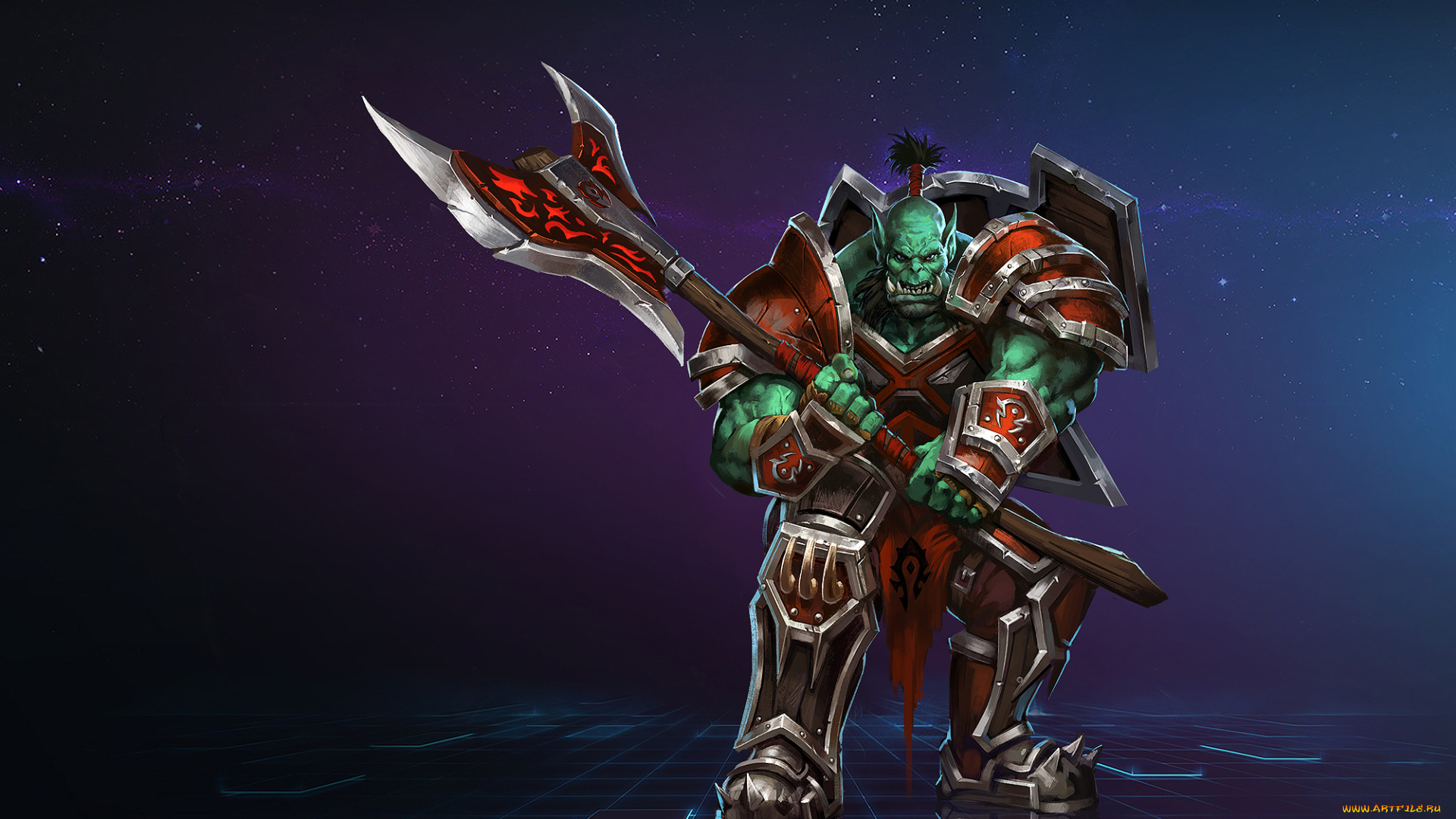 видео, игры, heroes, of, the, storm, орк, фон, униформа, топор