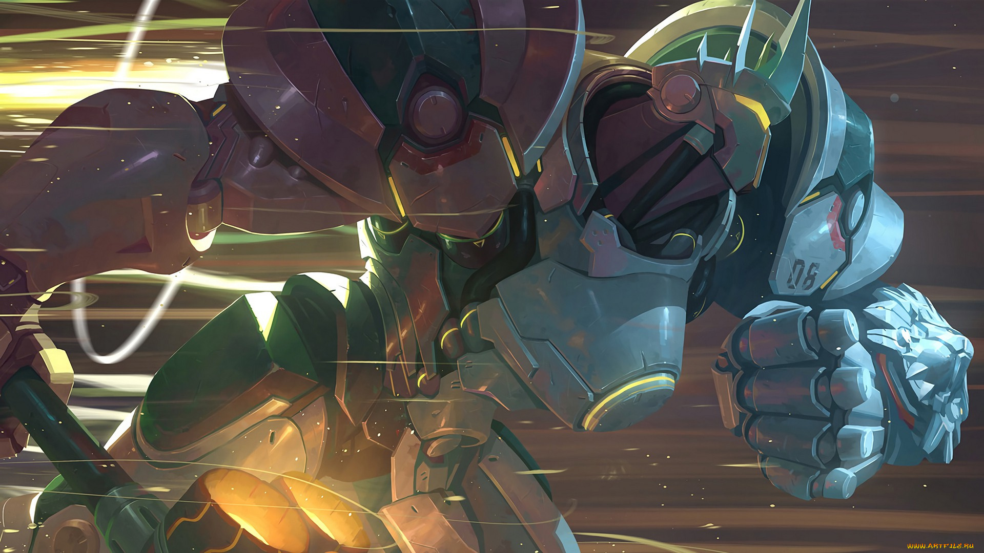 видео, игры, overwatch, робот