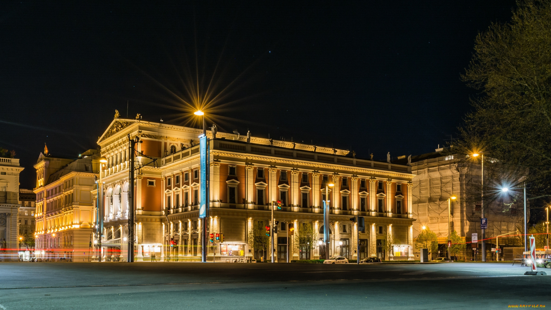 vienna, города, вена, , австрия, ночь, огни