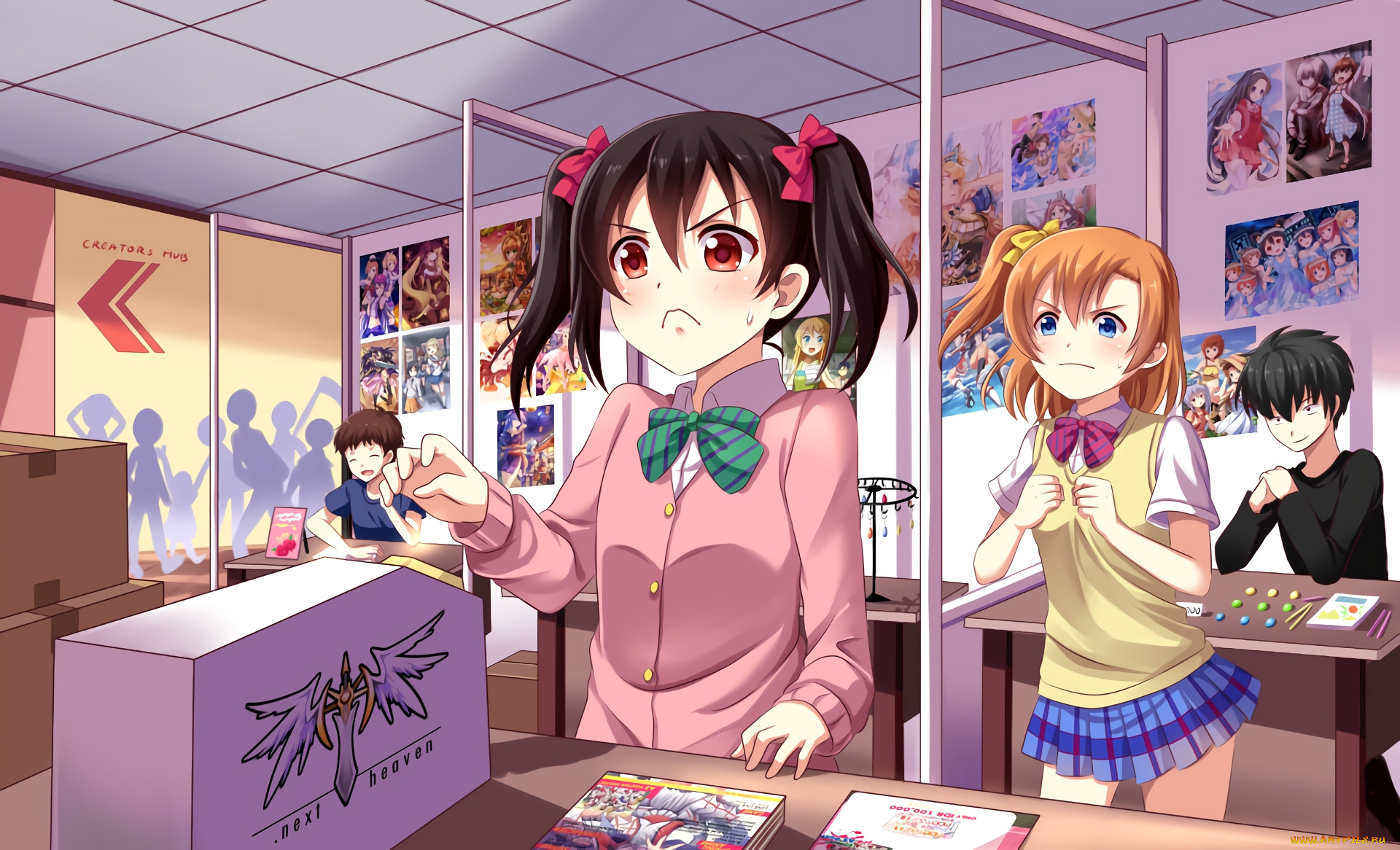 аниме, unknown, , другое, фон, взгляд, девушки