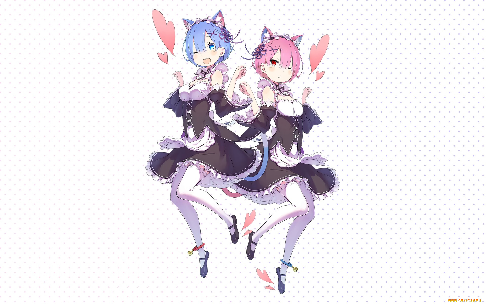 аниме, re, , zero, kara, hajimeru, isekai, seikatsu, девушки, фон, взгляд