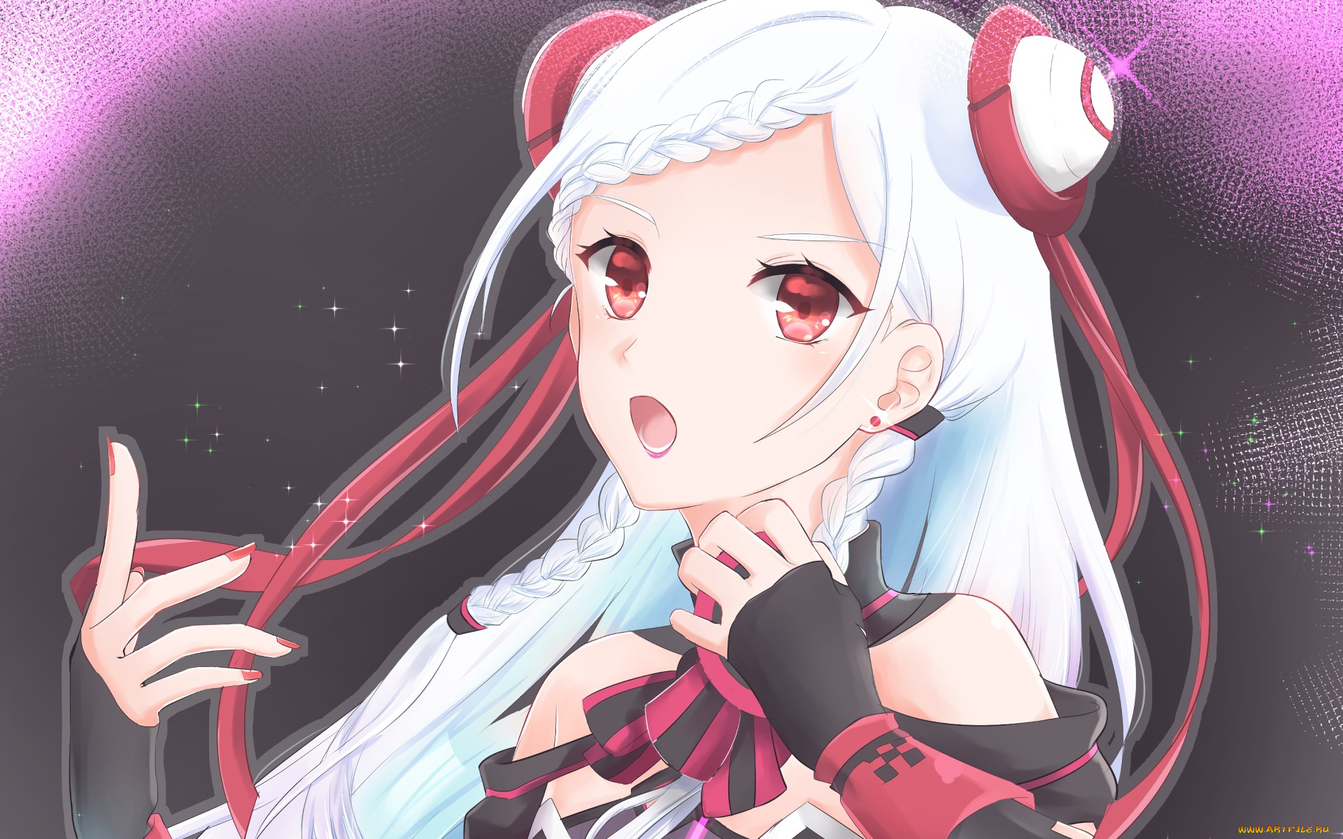 аниме, sword, art, online, девушка, взгляд, фон