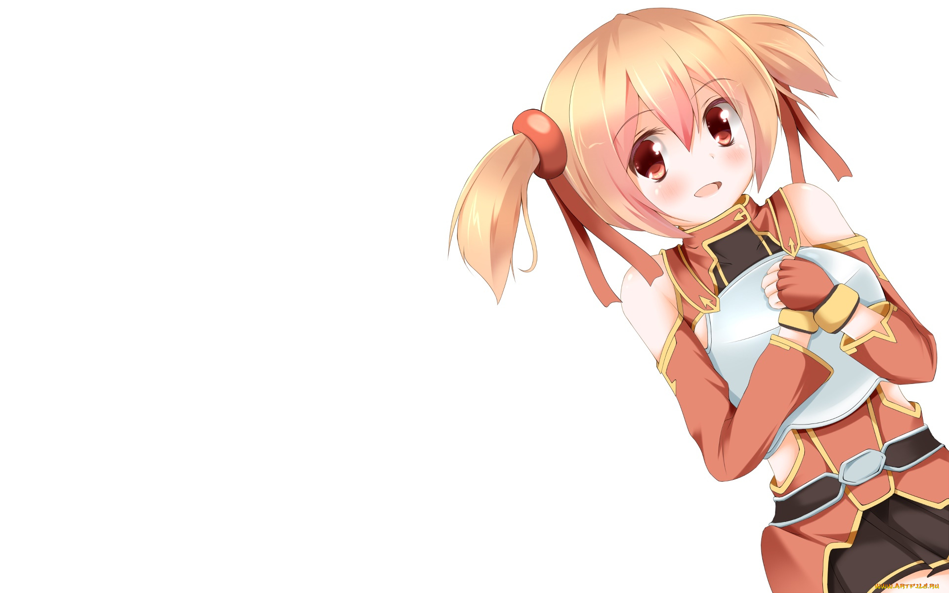 аниме, sword, art, online, девушка, взгляд, фон