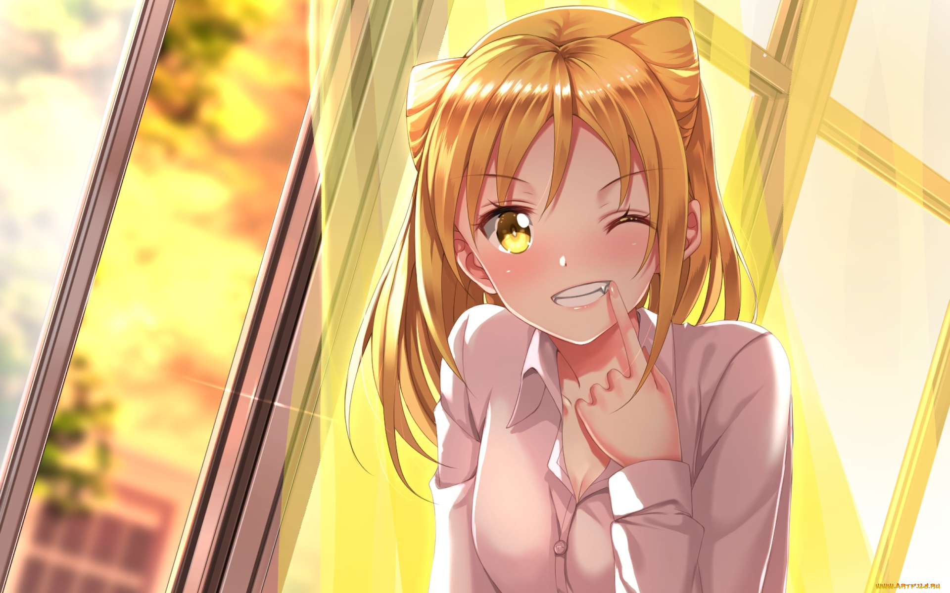 аниме, sword, art, online, девушка, взгляд, фон