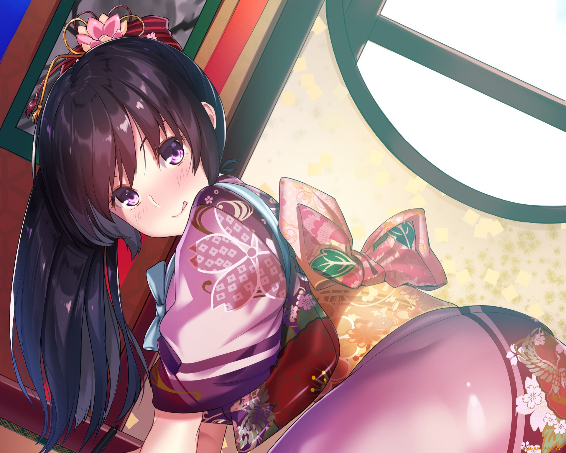 аниме, unknown, , другое, фон, взгляд, девушка