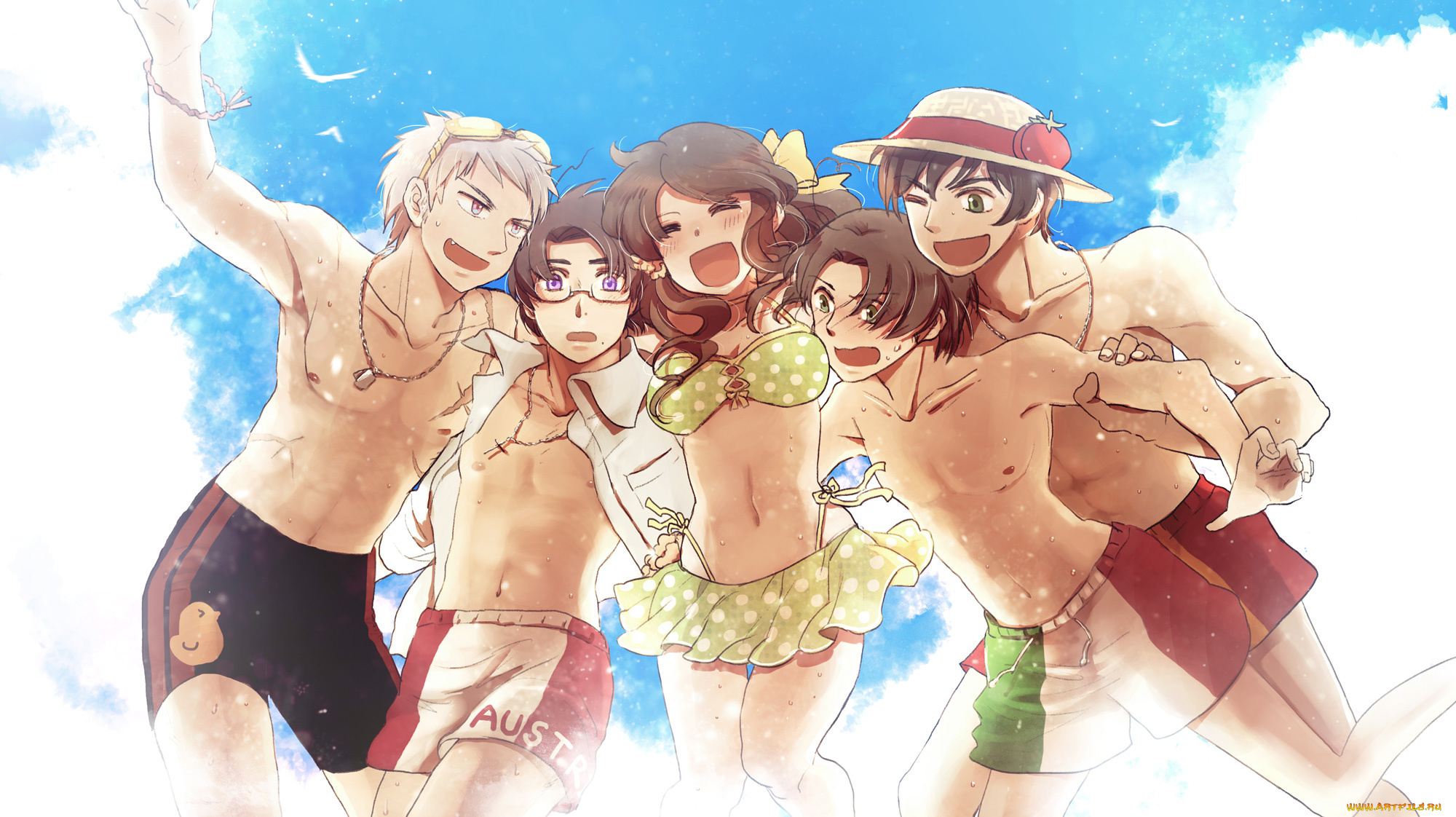 аниме, hetalia, , axis, powers, персонажи