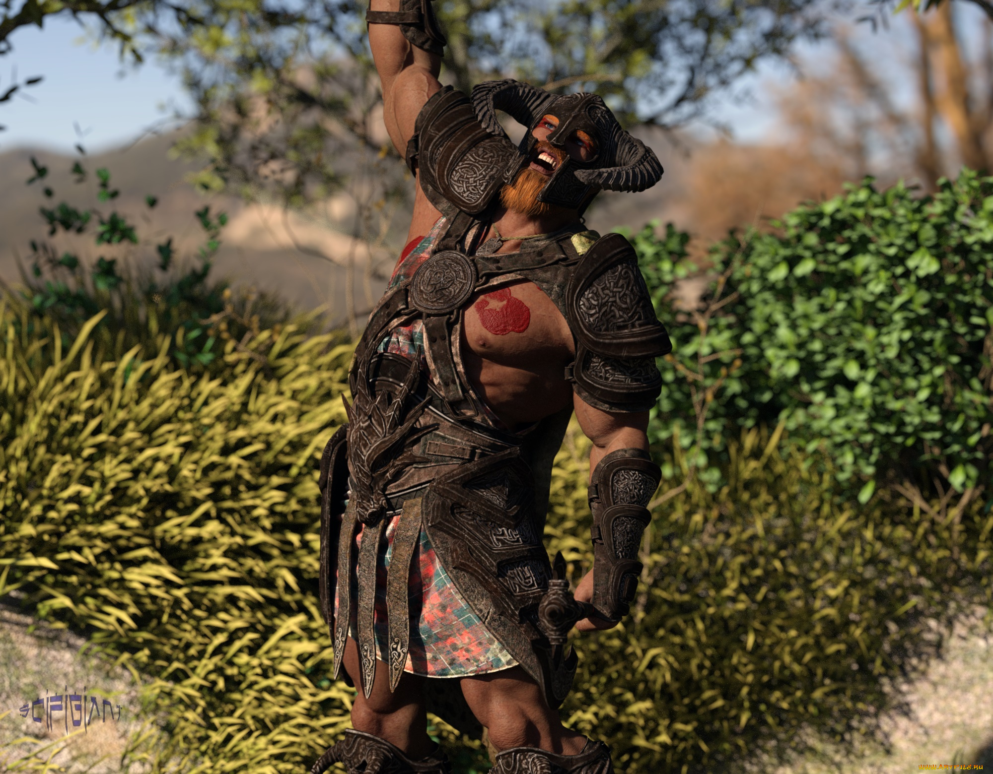 3д, графика, армия, , military, викинг