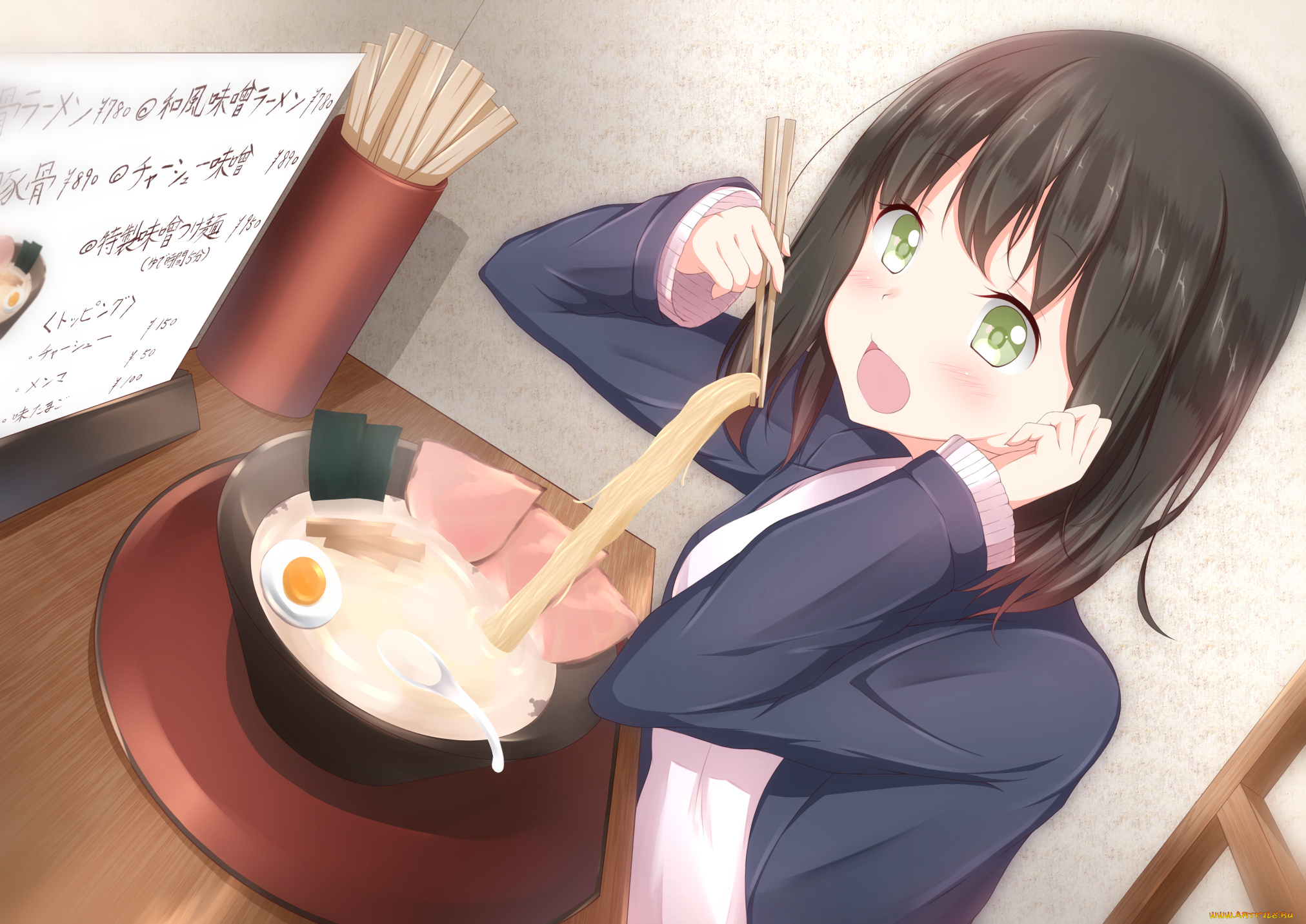 аниме, unknown, , другое, фон, взгляд, девушка