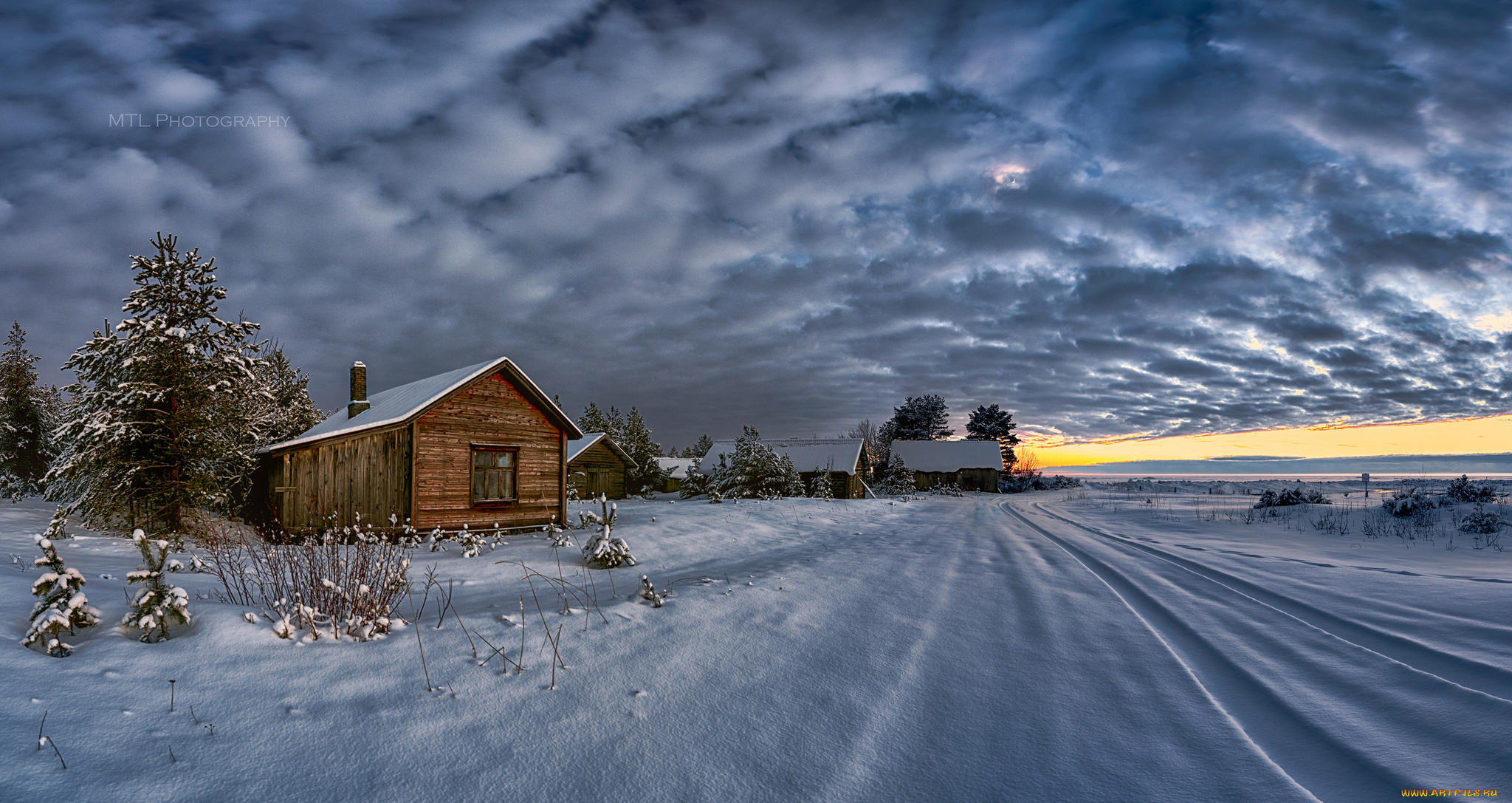 города, -, пейзажи, снег, облака