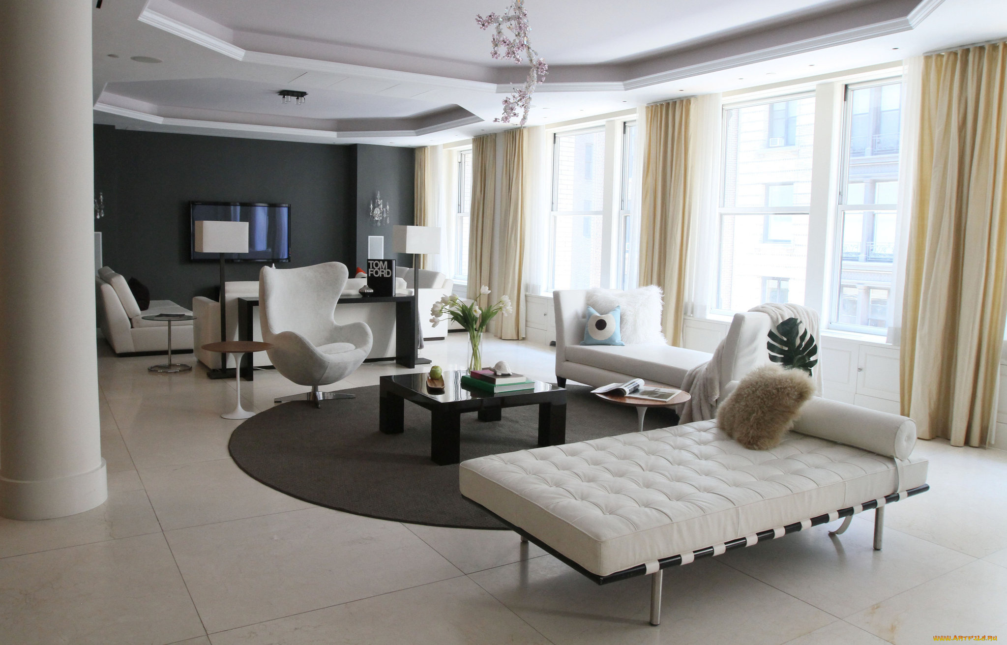 интерьер, гостиная, диван, стол, комната