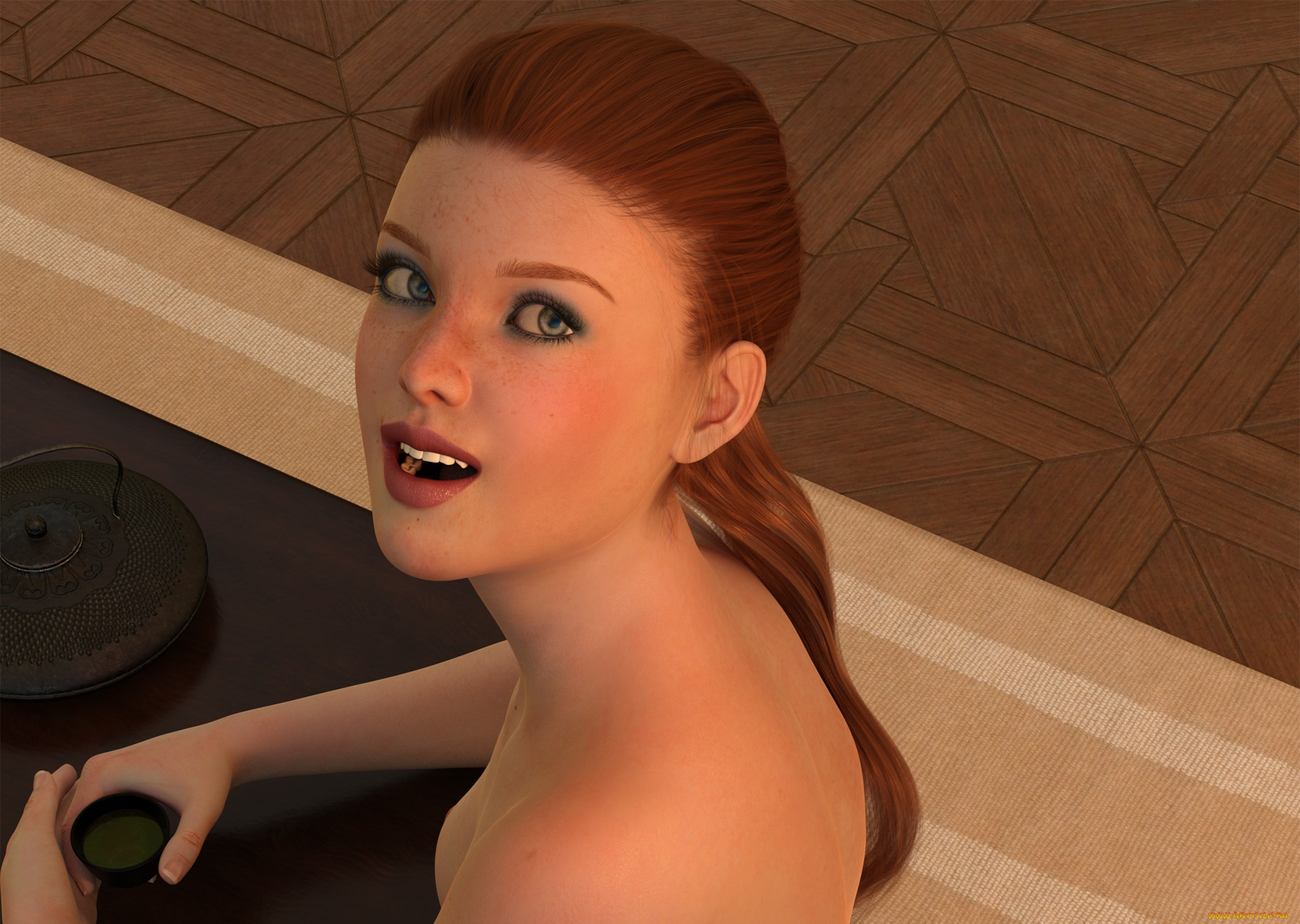 3д, графика, портрет, , portraits, взгляд, фон, девушка