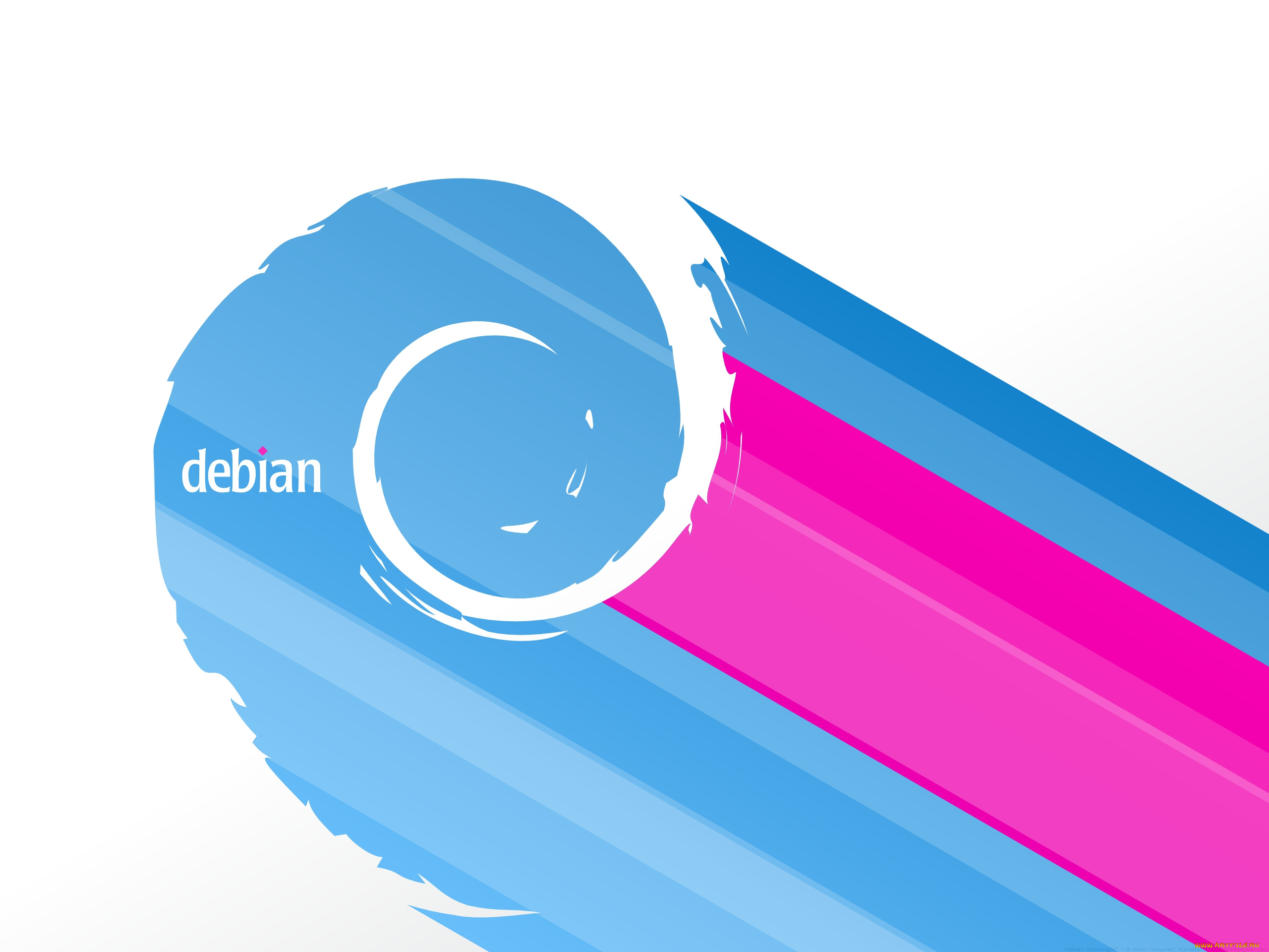 компьютеры, debian, фон, логотип