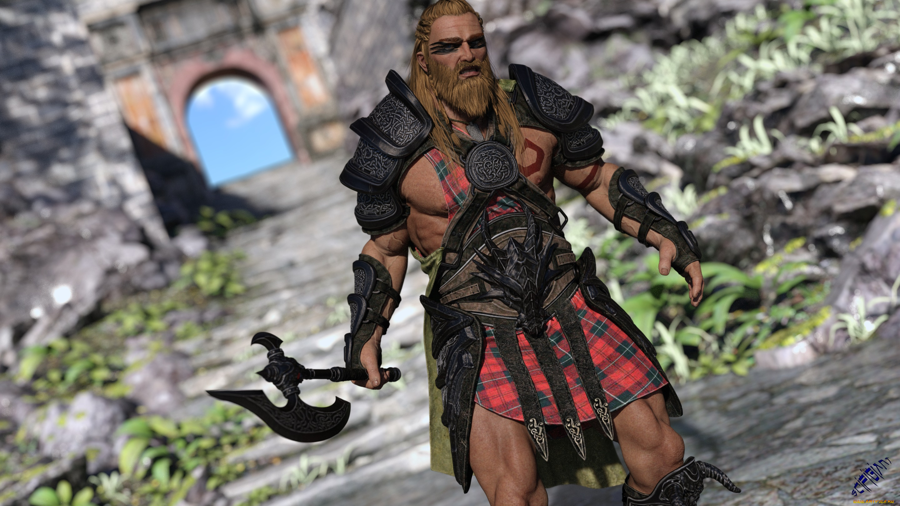 3д, графика, армия, , military, викинг