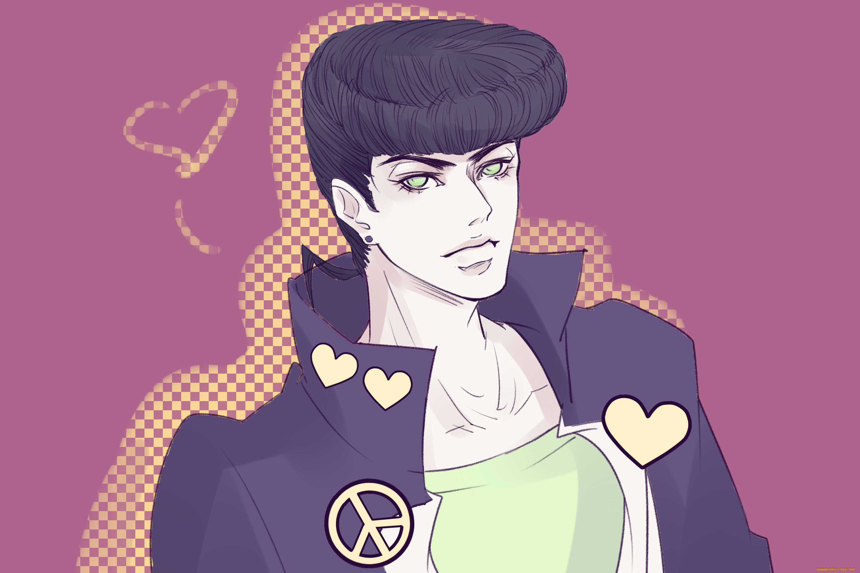 аниме, jojo`s, bizarre, adventure, парень