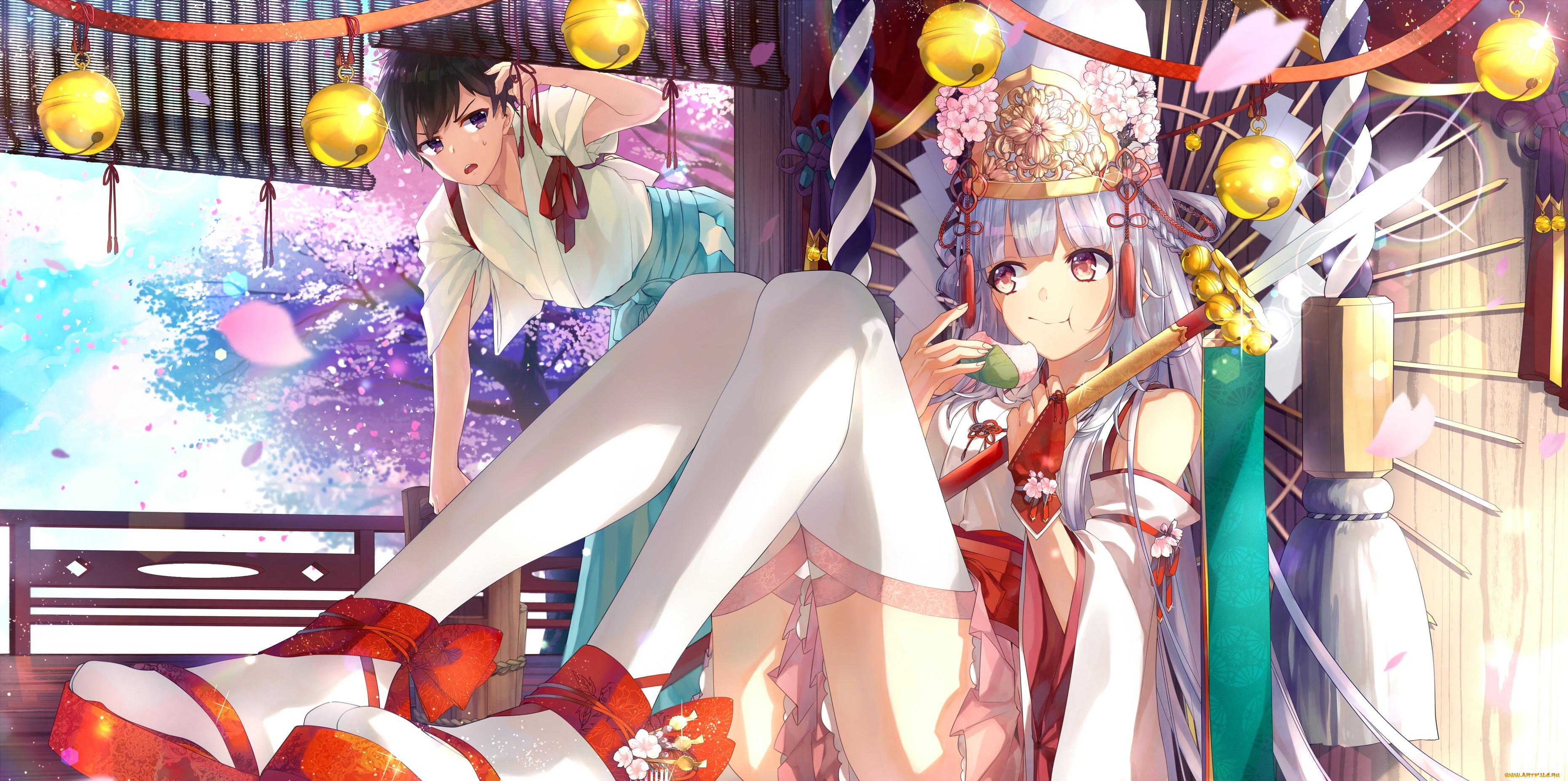 аниме, unknown, , другое, девушка, взгляд, фон