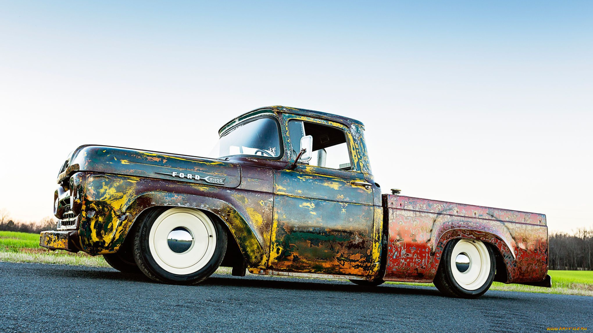 1960-ford-f-100, автомобили, custom, pick-up, ford