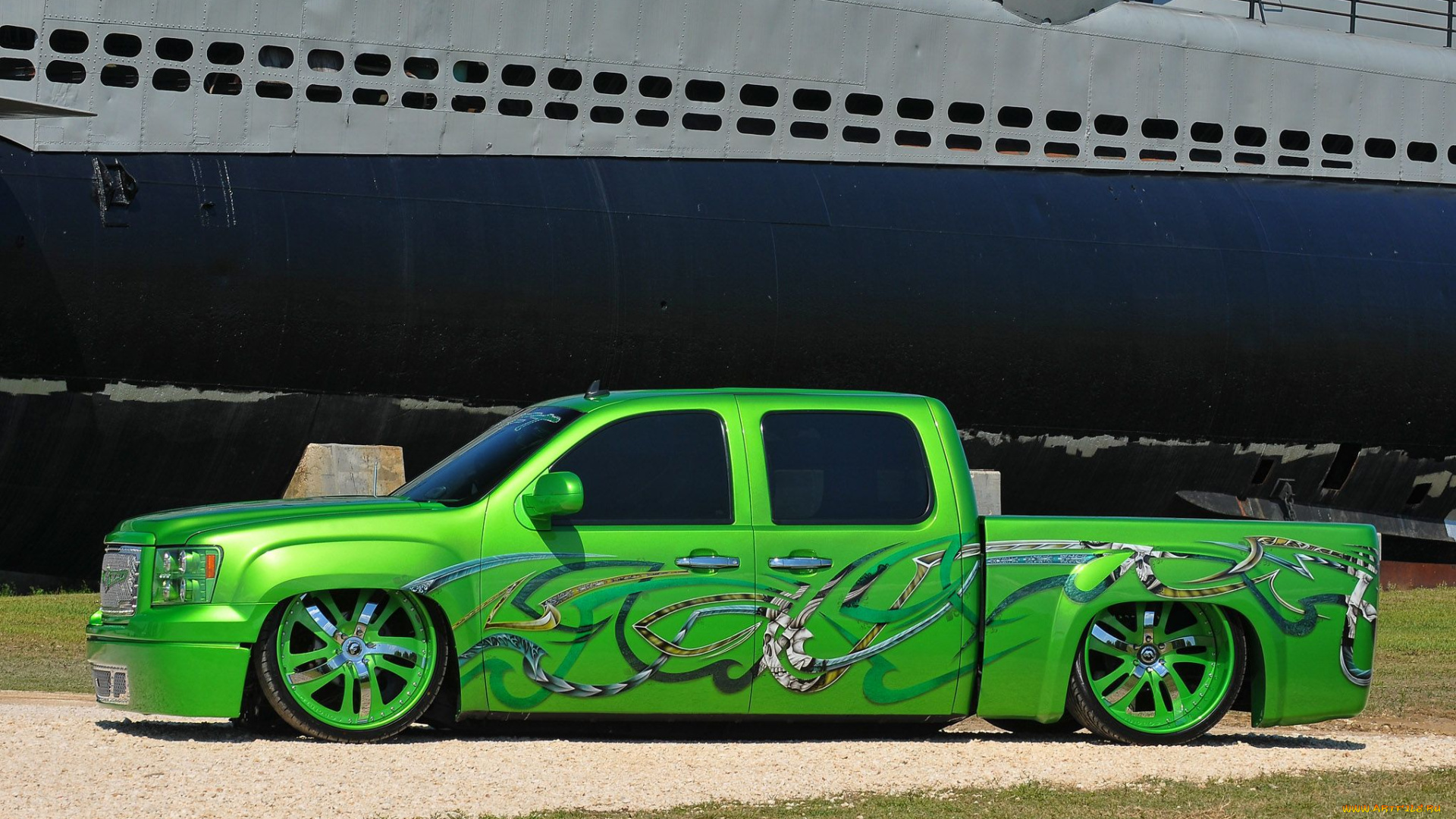 2008-gmc-sierra-1500, автомобили, custom, pick-up, gmc