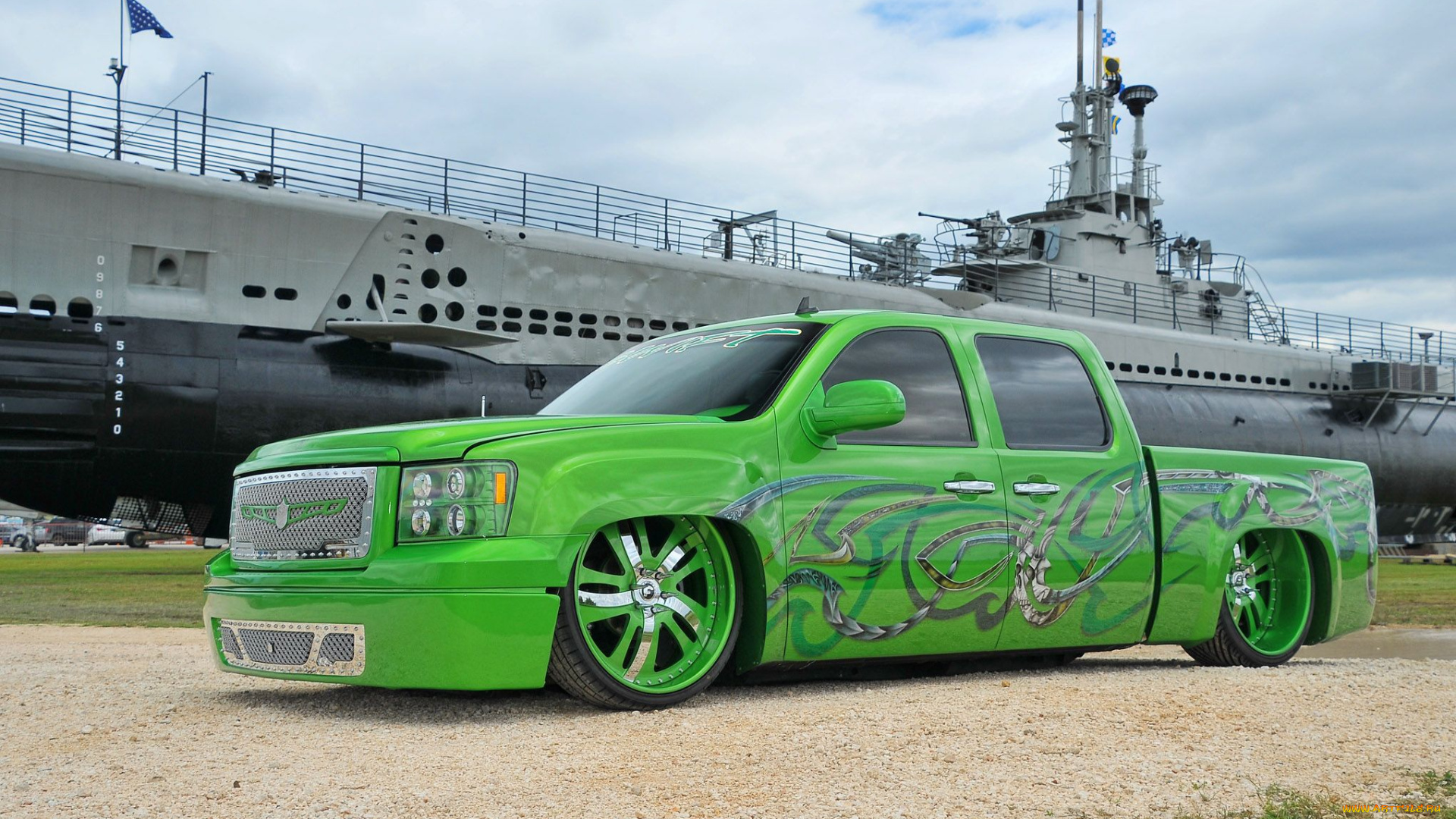 2008-gmc-sierra-1500, автомобили, custom, pick-up, gmc