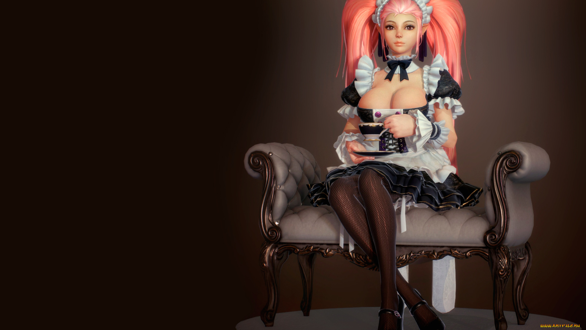 3д, графика, фантазия, , fantasy, девушка, кресло