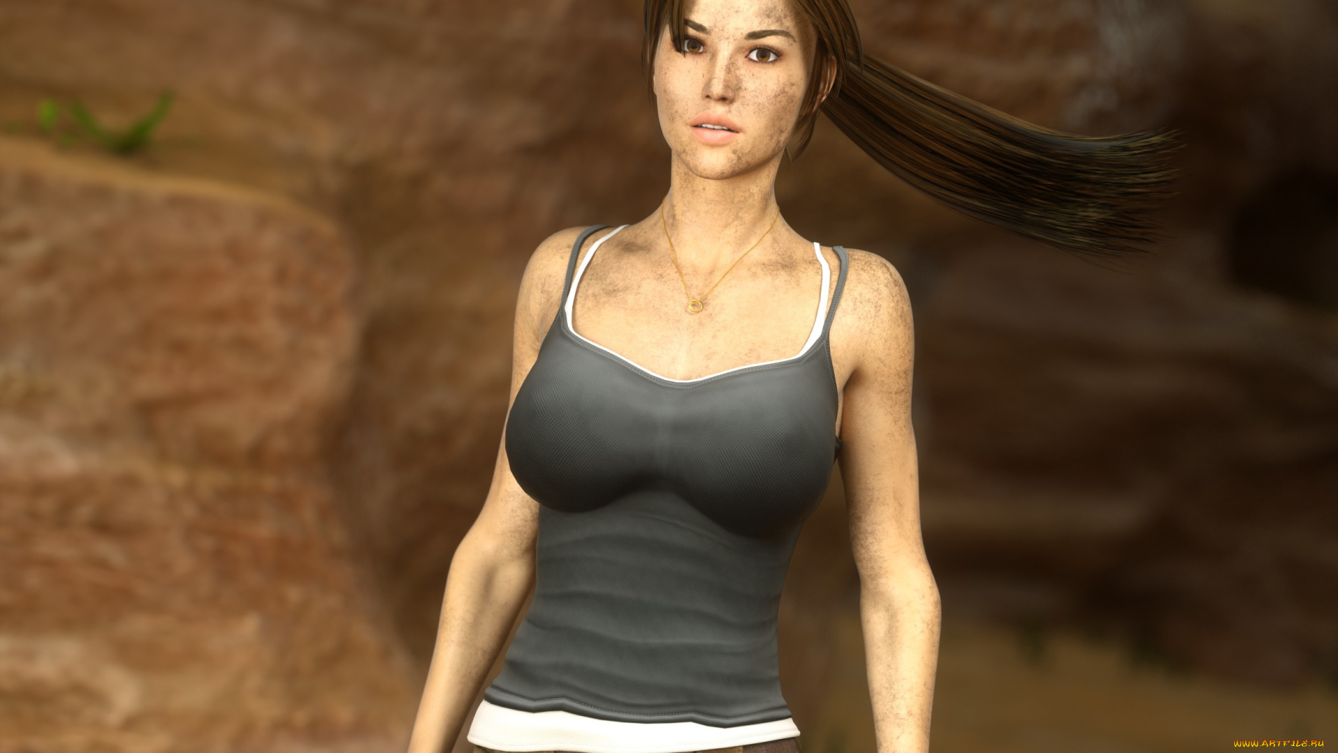 3д, графика, фантазия, , fantasy, взгляд, девушка, фон