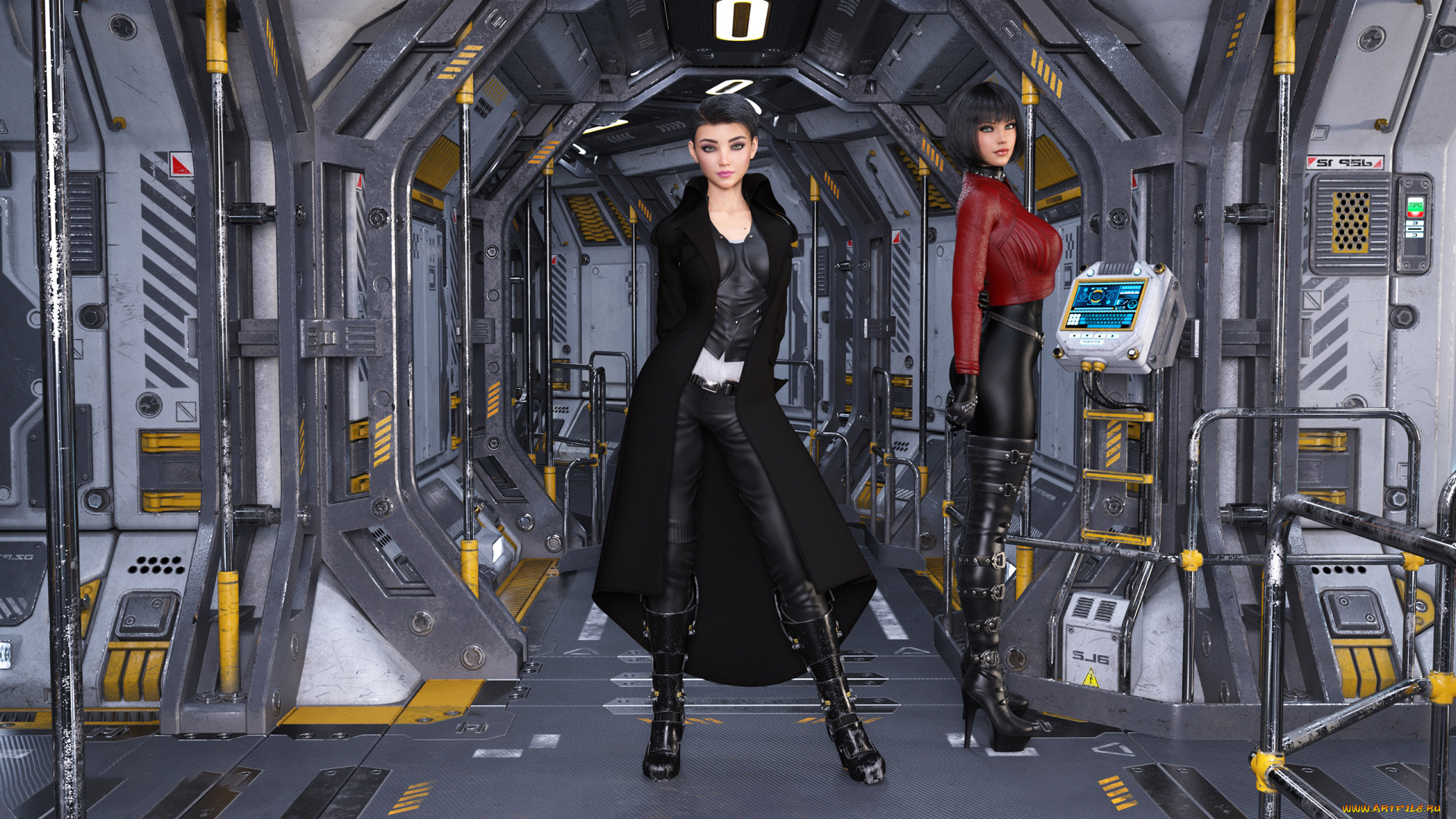 3д, графика, фантазия, , fantasy, взгляд, фон, девушки