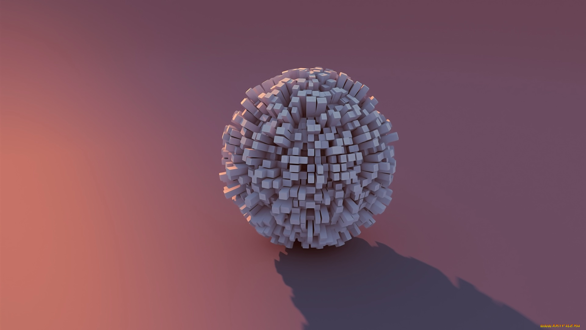 3д, графика, моделирование, , modeling, минимализм, рендеринг, свет, прямоугольники, фигура, розовый, фон, объемная, графика, белый, шар, тень