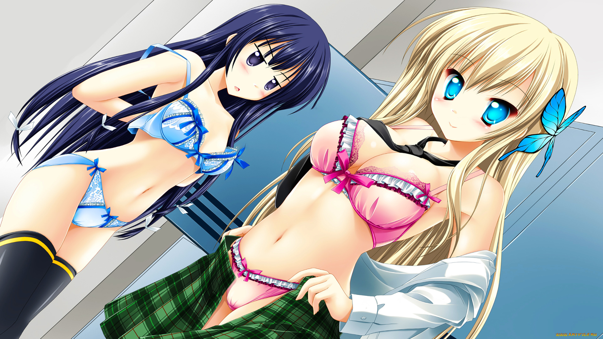 аниме, boku, wa, tomodachi, ga, sukunai, фон, взгляд, девушка