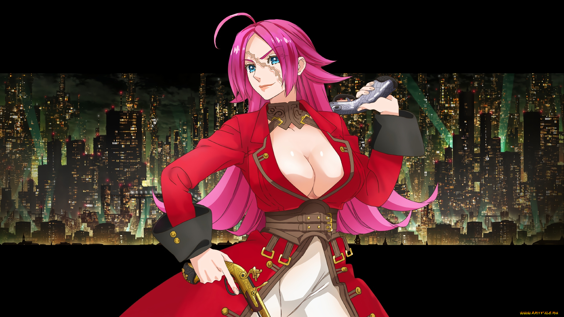 аниме, fate, stay, night, фон, взгляд, девушка