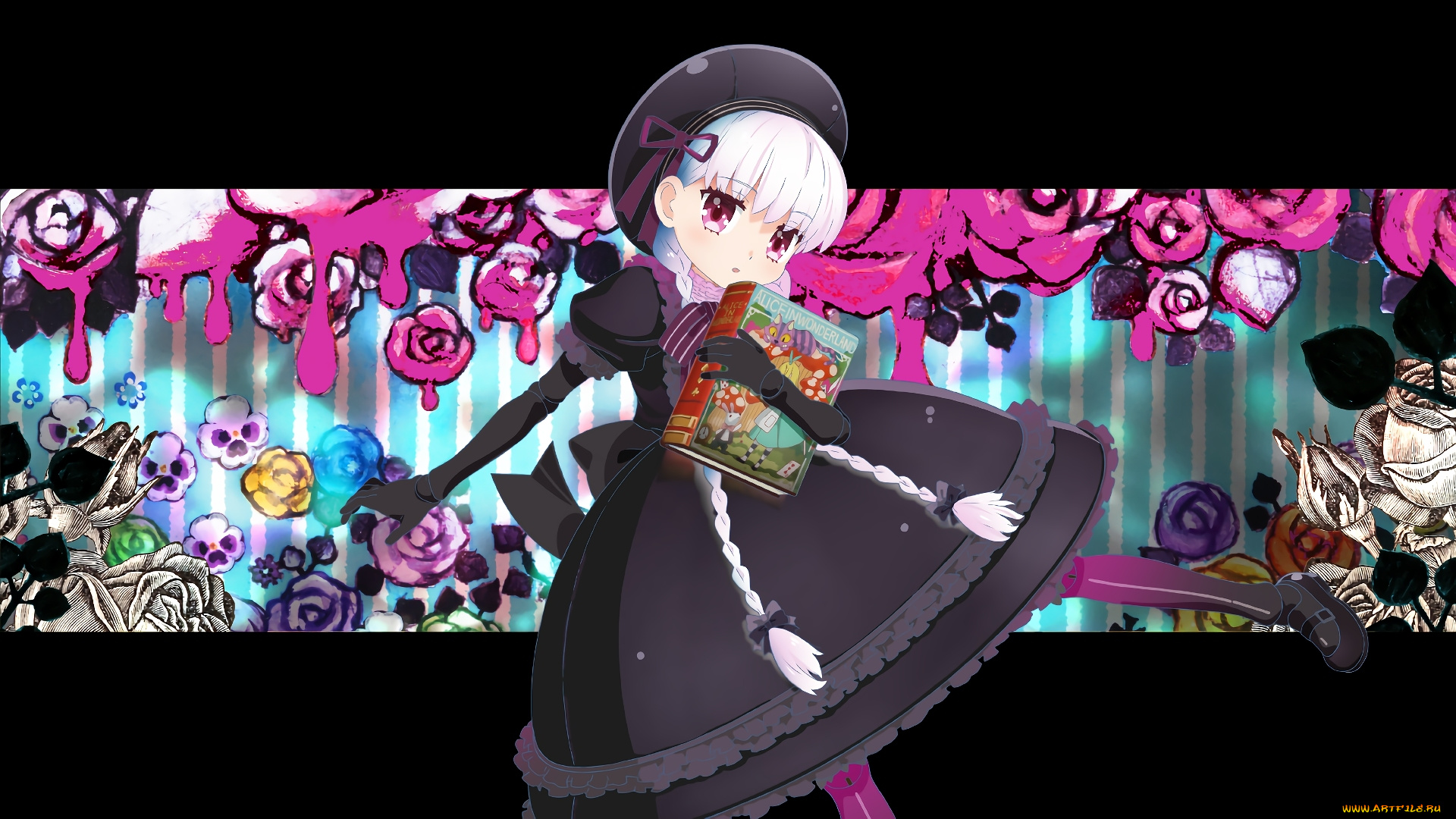 аниме, fate, stay, night, взгляд, девушка, фон