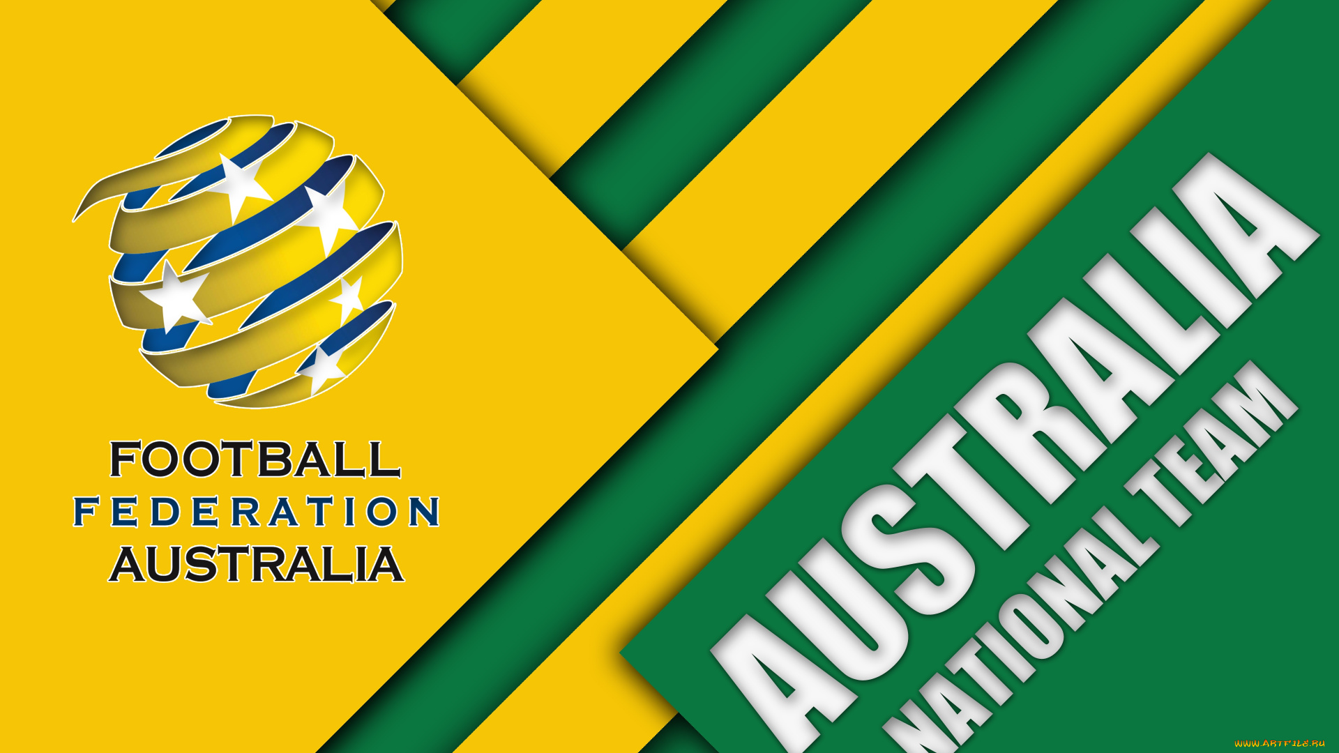 австралийская, футбольная, сборная, спорт, эмблемы, клубов, эмблема, material, design, австралия, australia, football, national, team, футбол, австралийская, футбольная, сборная