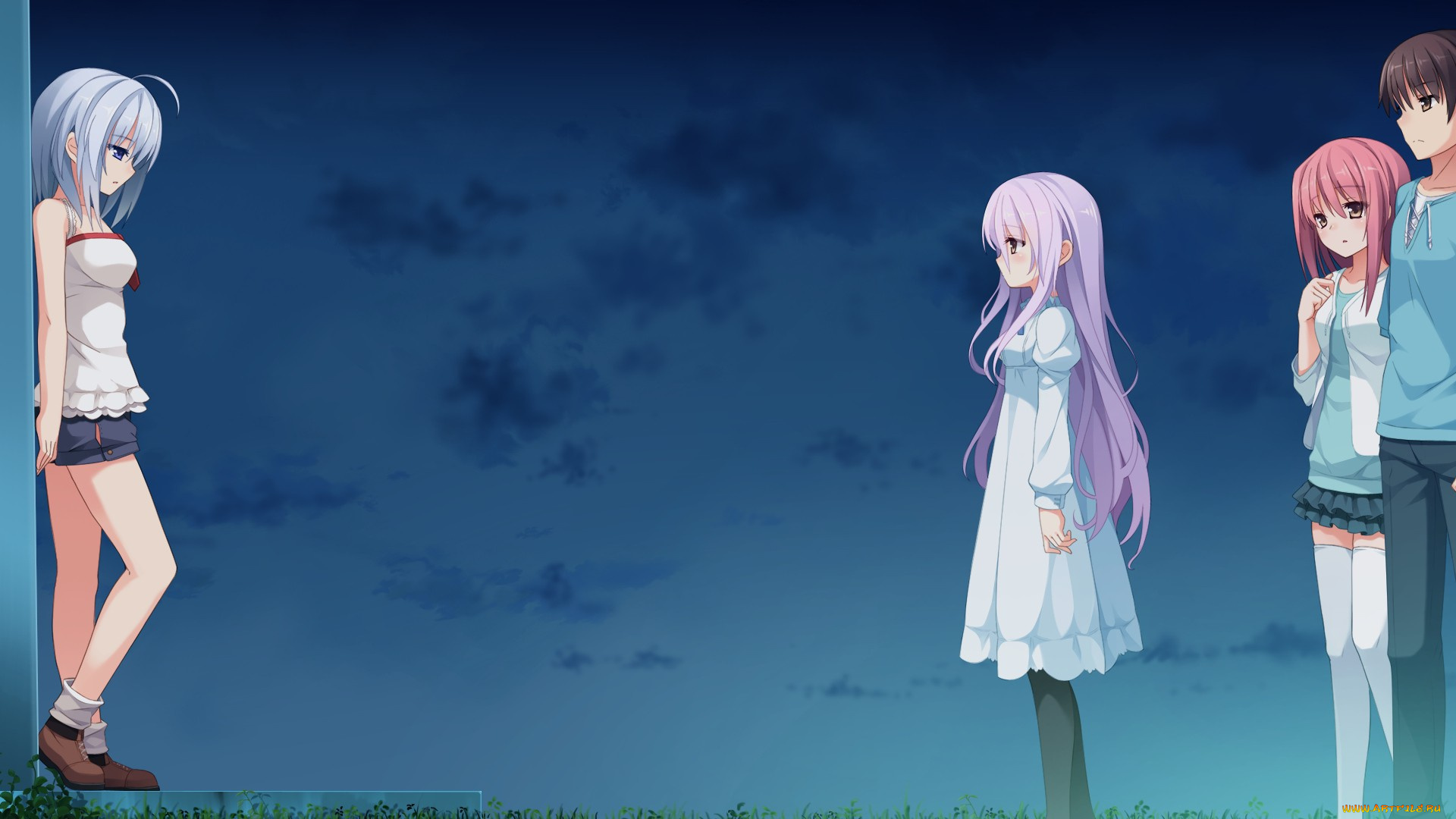 imouto, no, katachi, аниме, фон, девушка, взгляд