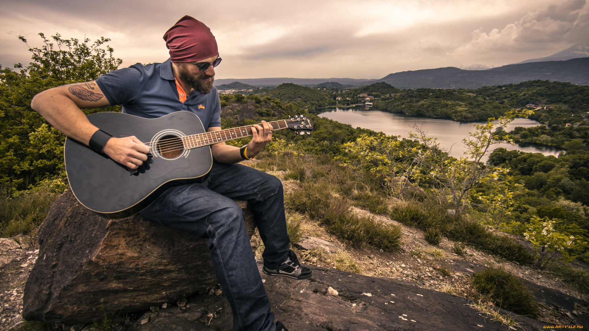 музыка, -другое, гитара, мужчина