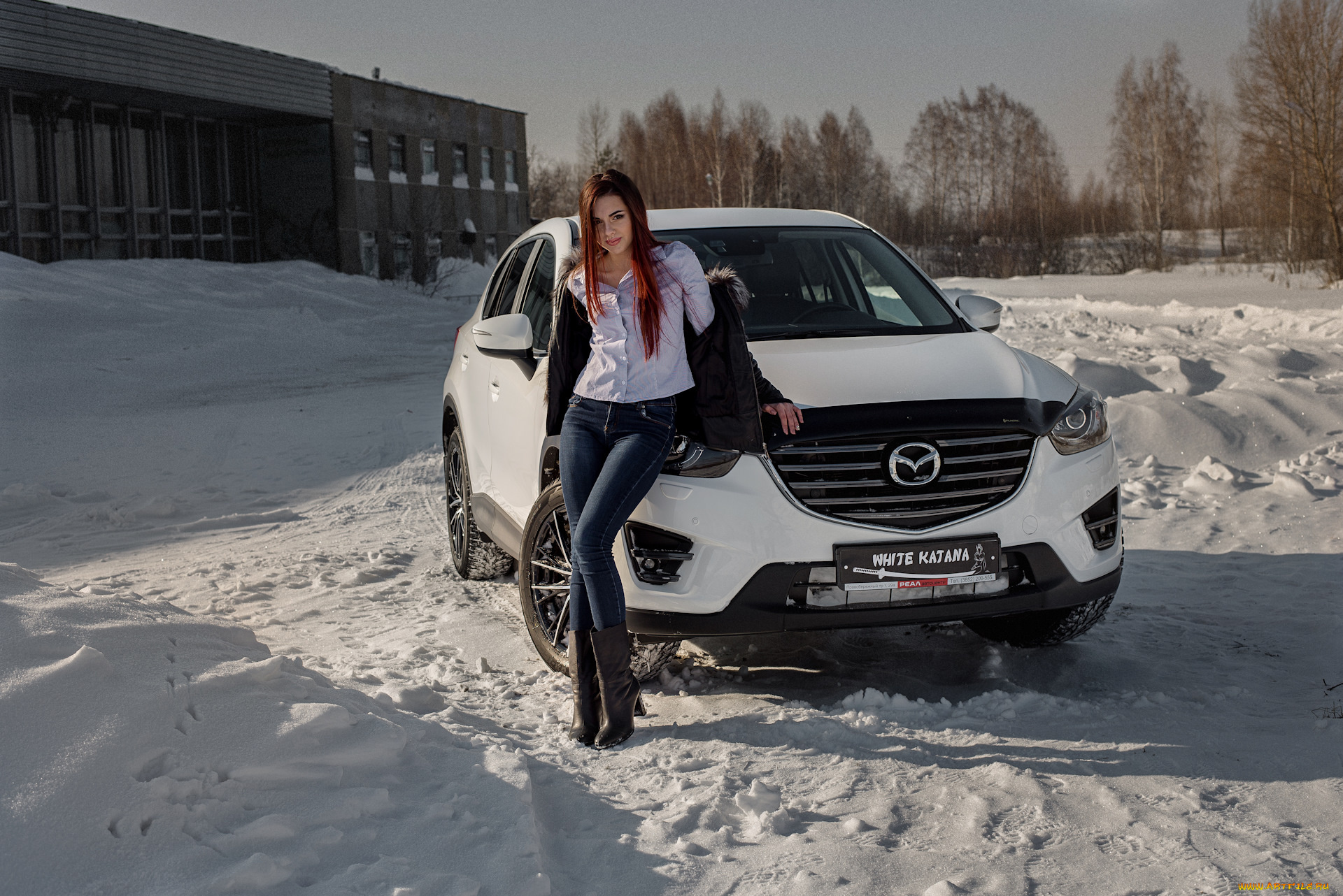 девушка, и, mazda, cx-5, автомобили, -авто, с, девушками, кроссовер, зима, девушка, mazda, cx5