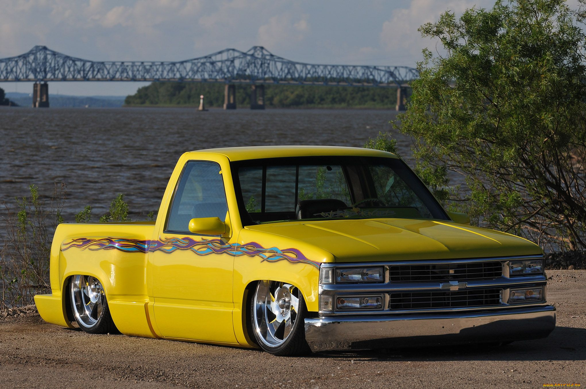 1990-chevy-1500, автомобили, custom, pick-up, chevrolet