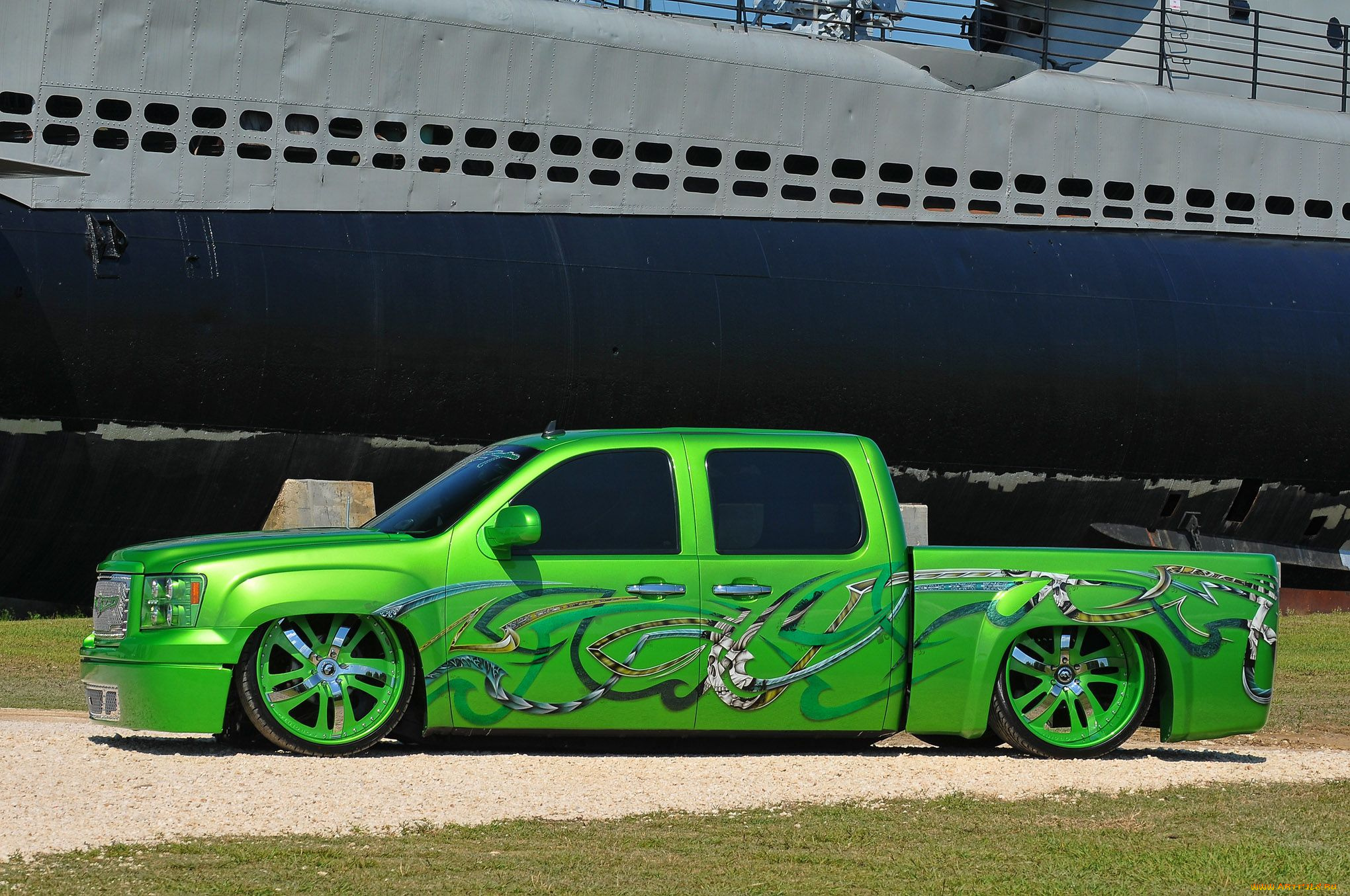 2008-gmc-sierra-1500, автомобили, custom, pick-up, gmc