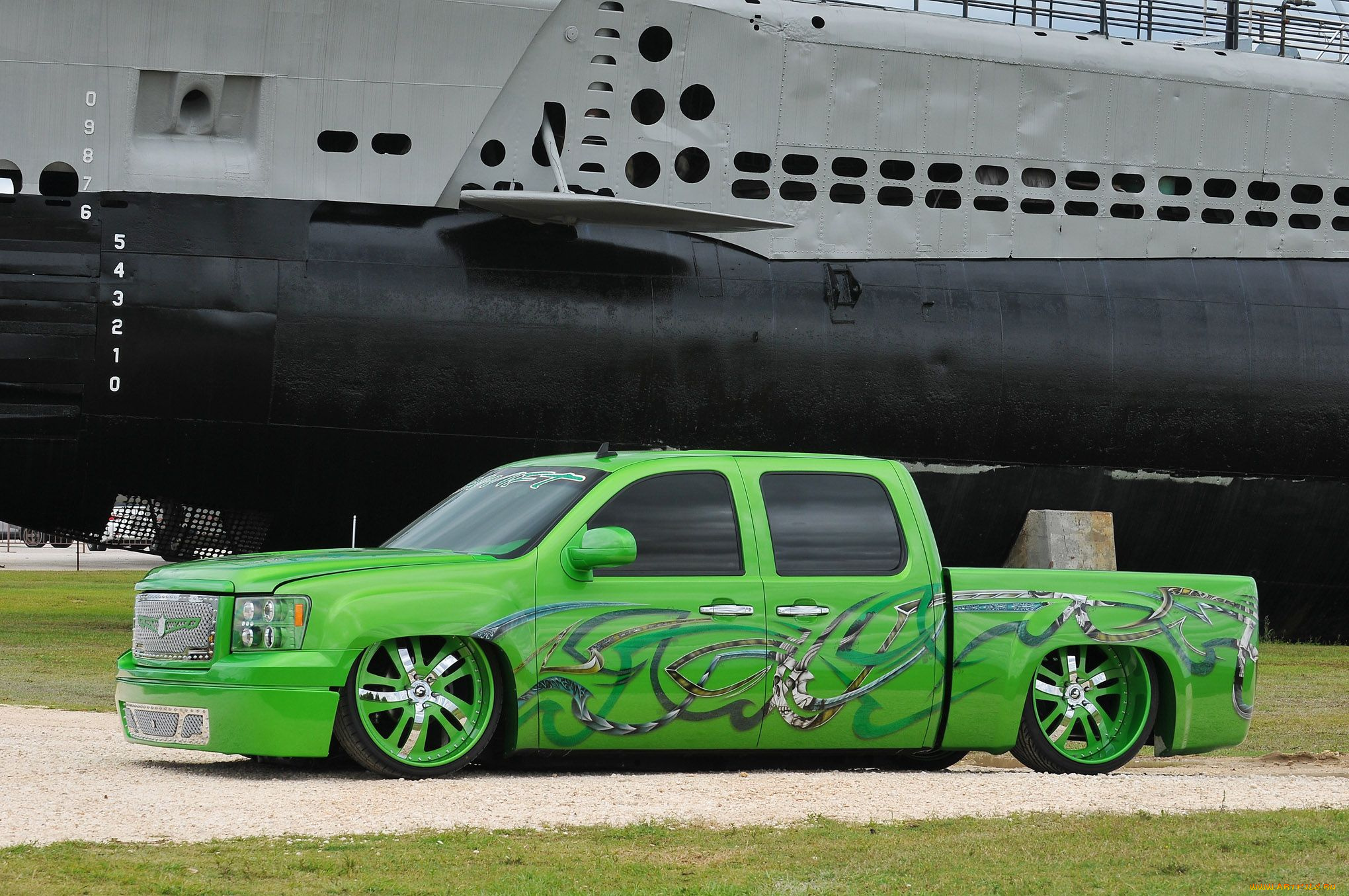 2008-gmc-sierra-1500, автомобили, custom, pick-up, gmc