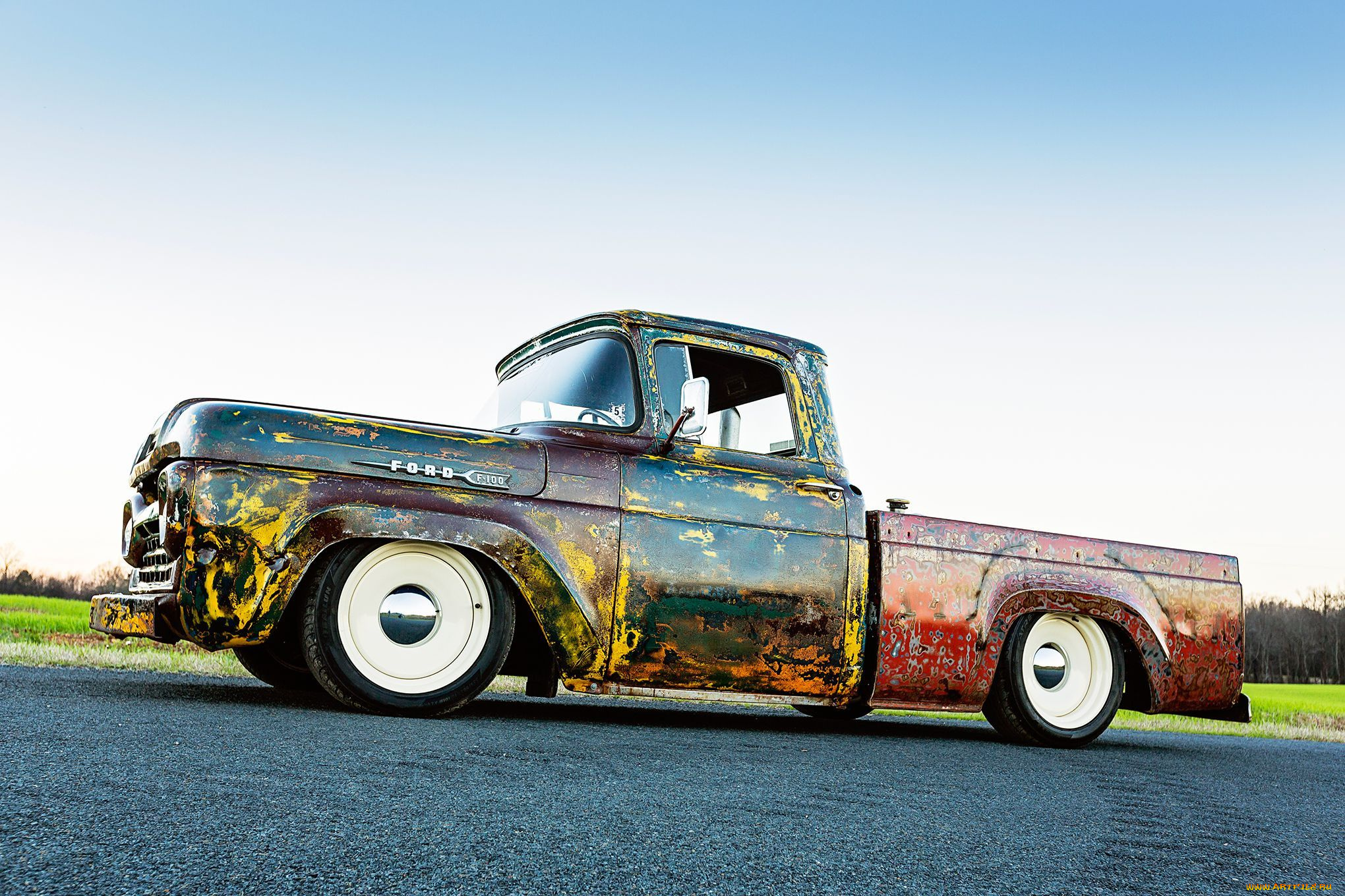 1960-ford-f-100, автомобили, custom, pick-up, ford