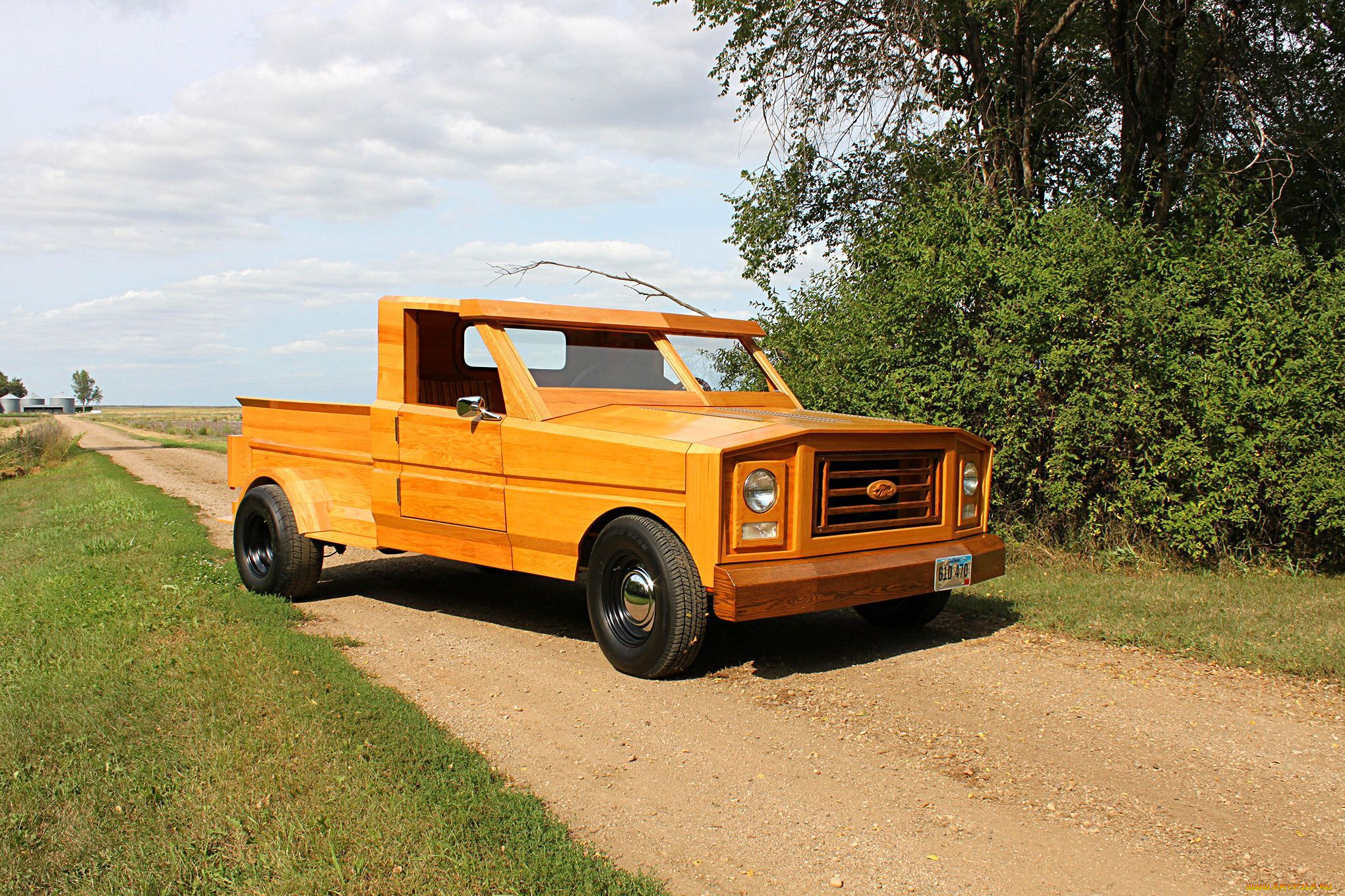 custom-all-wood-ford-pickup, автомобили, custom, pick-up, ford