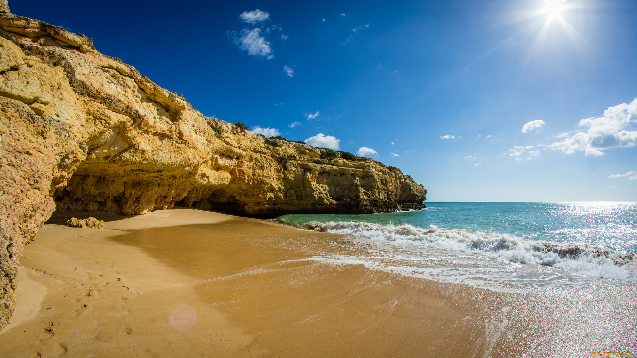 природа, побережье, простор