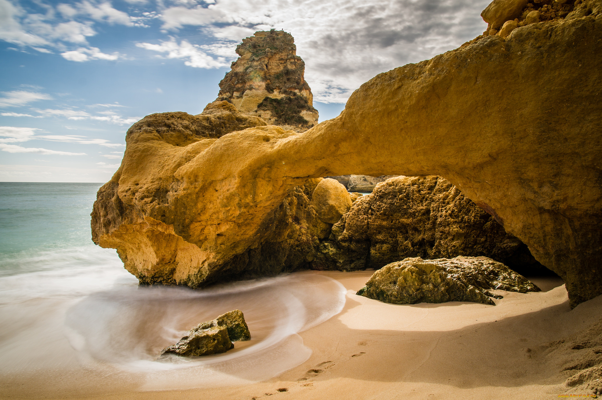 природа, побережье, простор