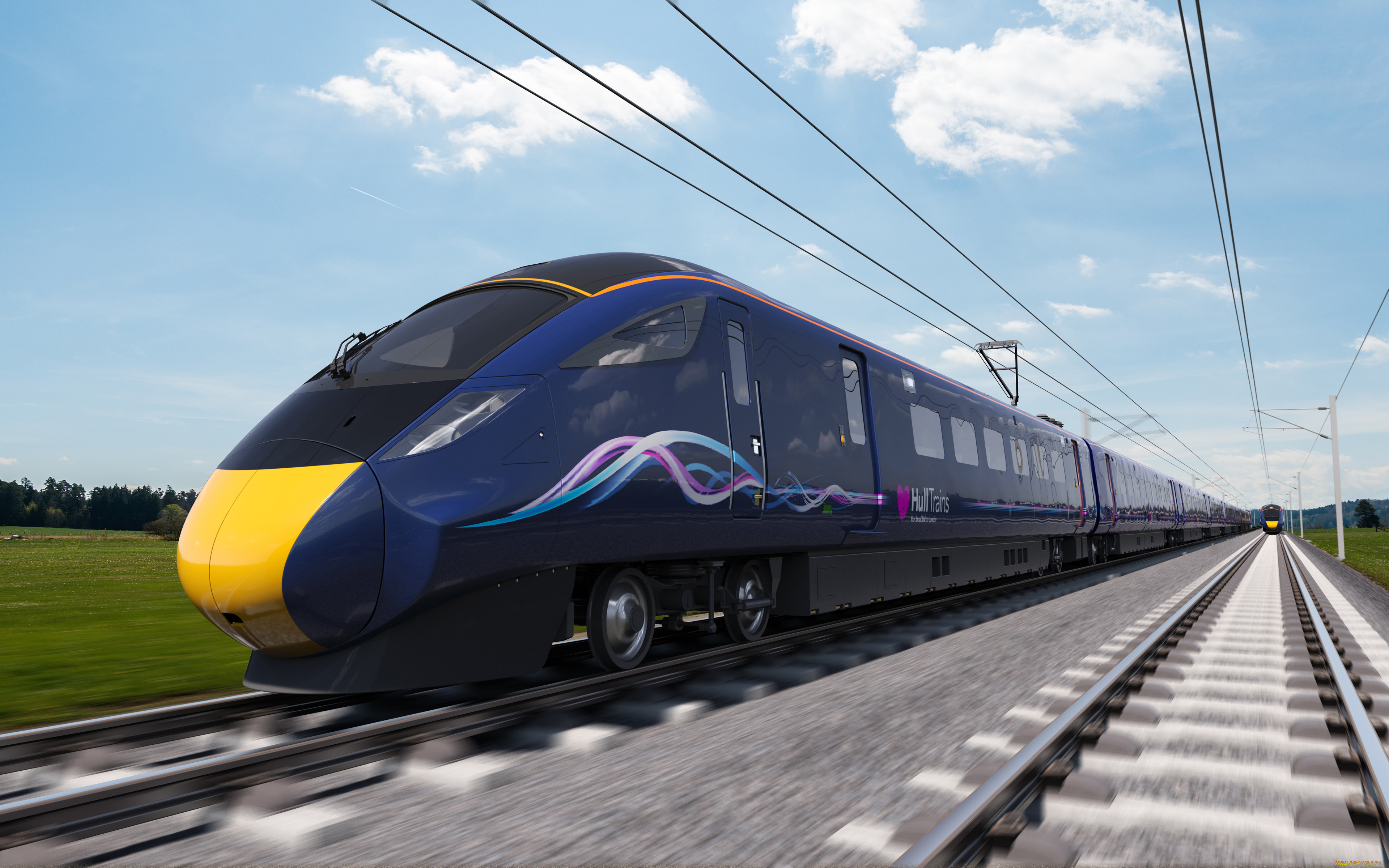 hitachi, at300, техника, 3d, скорость, hitachi, at300, electric, trains, хитачи, europe, railway, поезд, passenger, transport