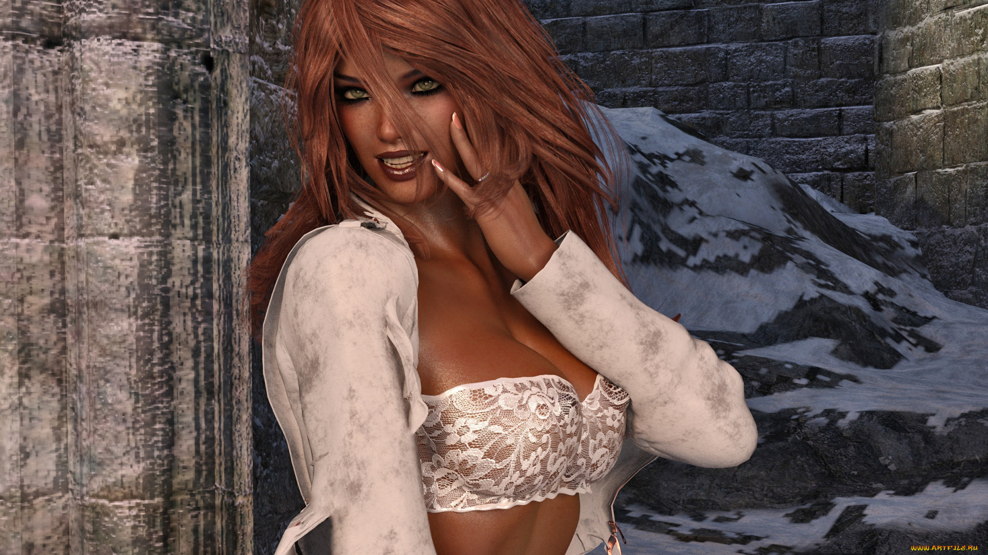 3д, графика, люди, , people, фон, взгляд, девушка