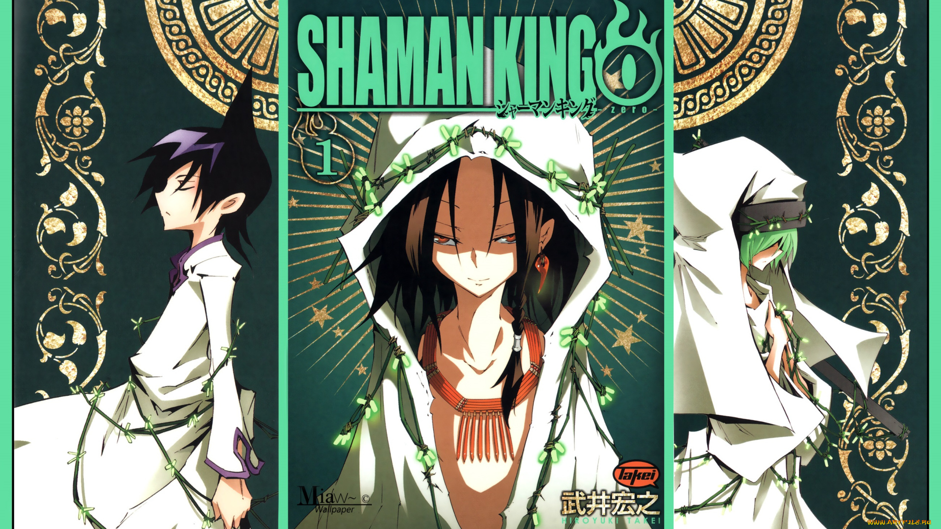аниме, shaman, king, коллаж