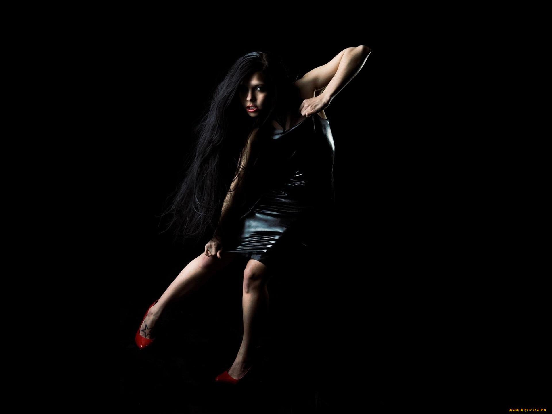 девушки, -unsort, , брюнетки, темноволосые, тату, платье, брюнетка