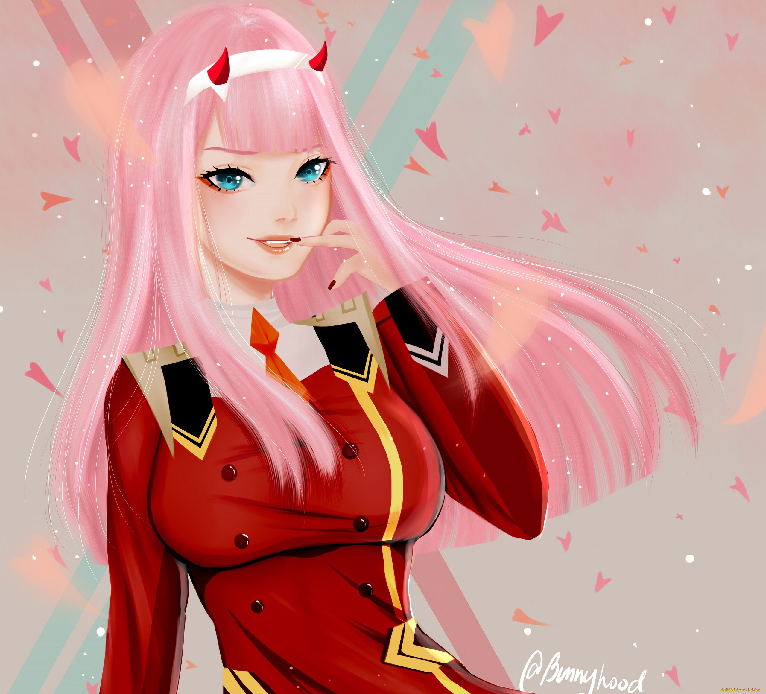 аниме, darling, in, the, frankxx, девушка