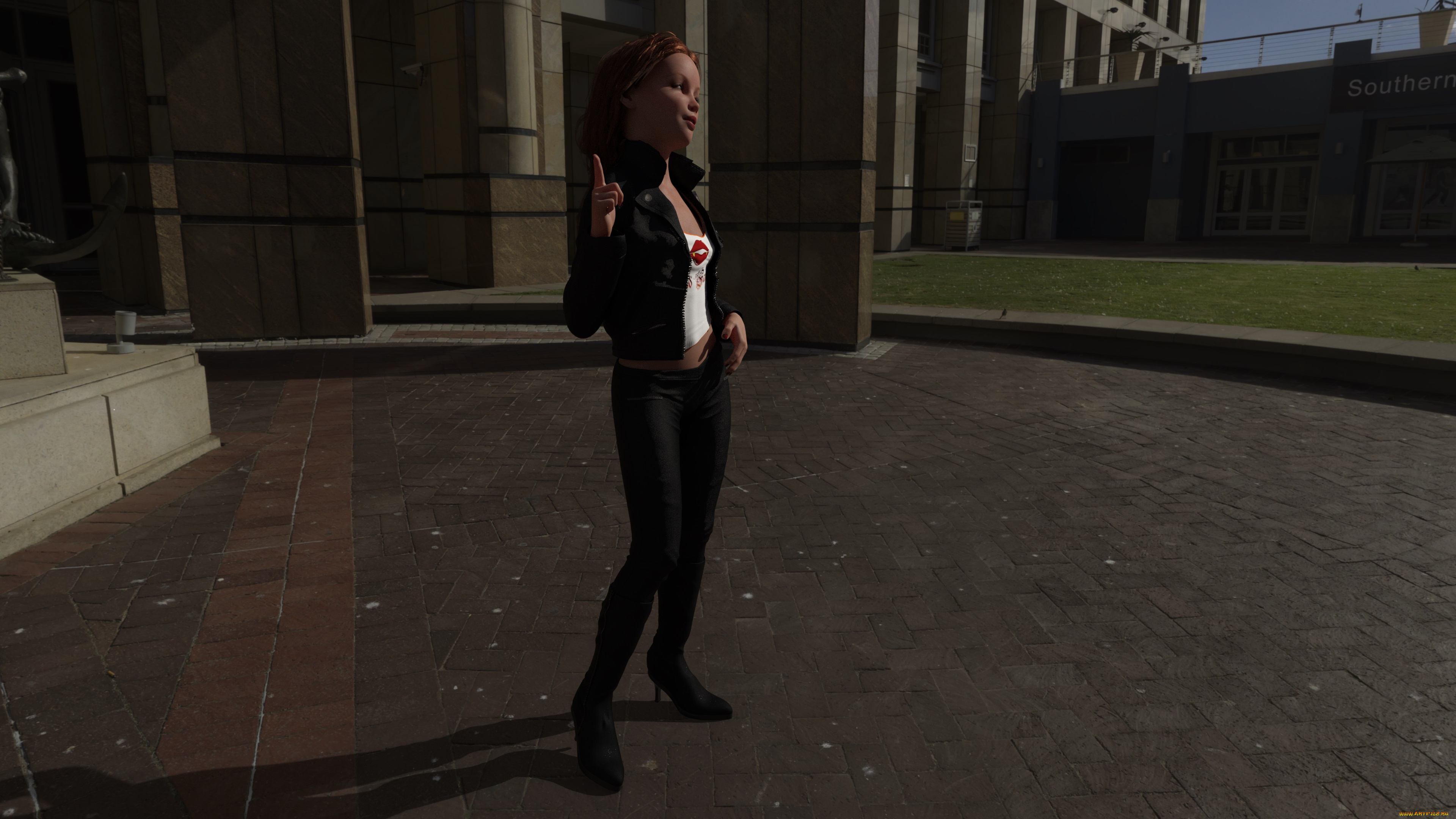 3д, графика, люди, , people, девушка, взгляд, фон