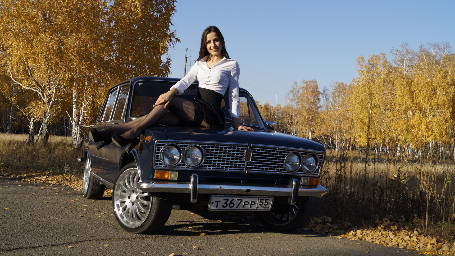 автомобили, -авто, с, девушками, lada, 2106