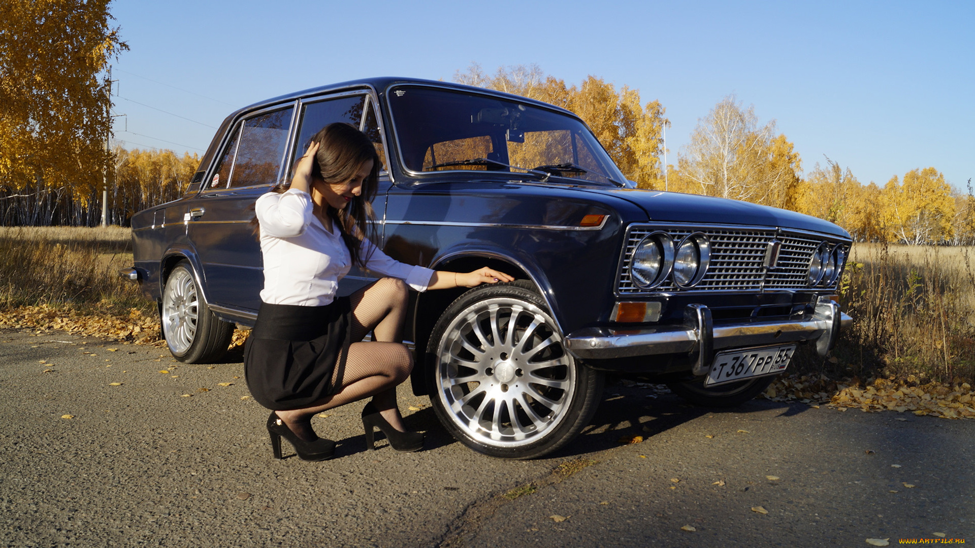 автомобили, -авто, с, девушками, lada, 2106